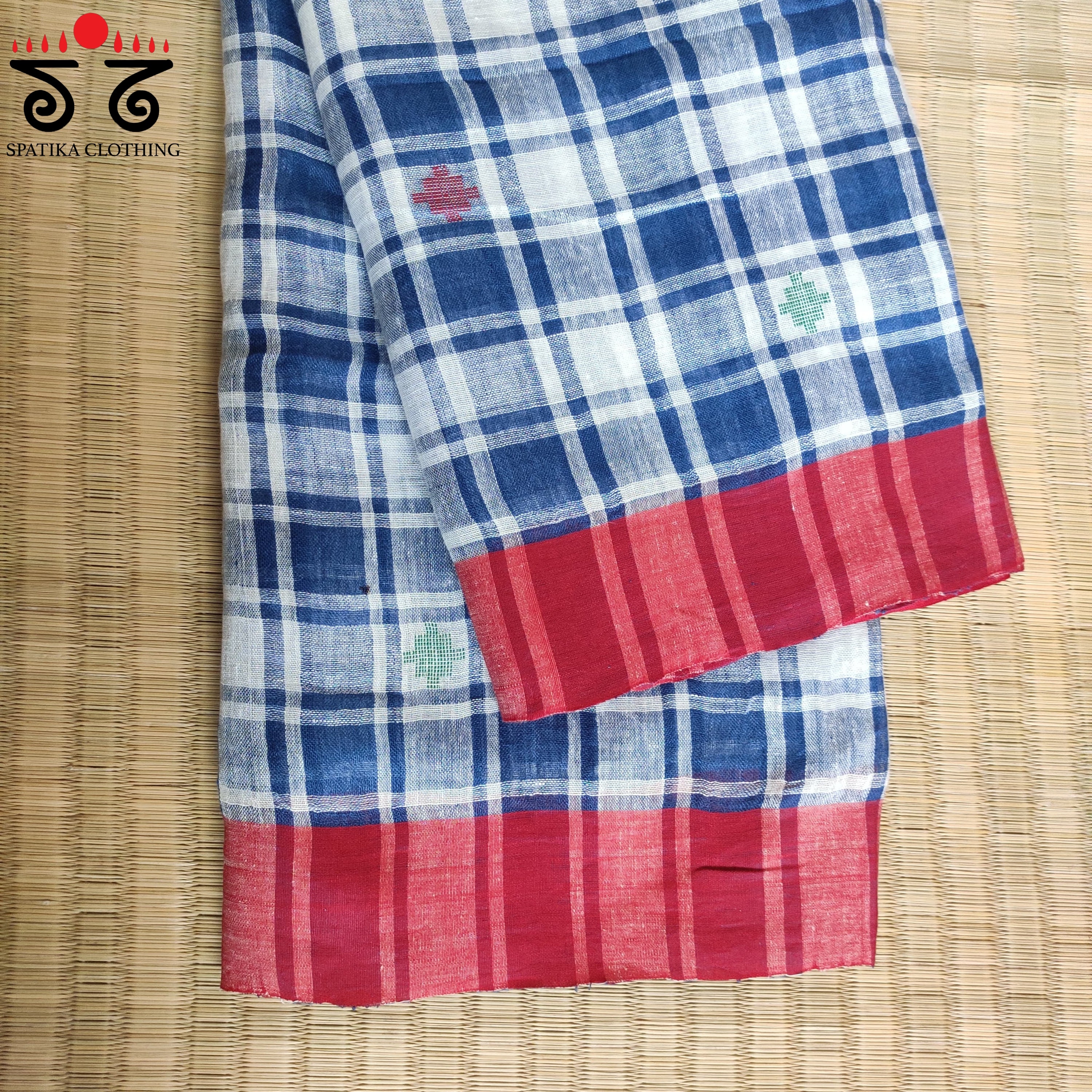 Jamdhani on Linen Cotton Saree