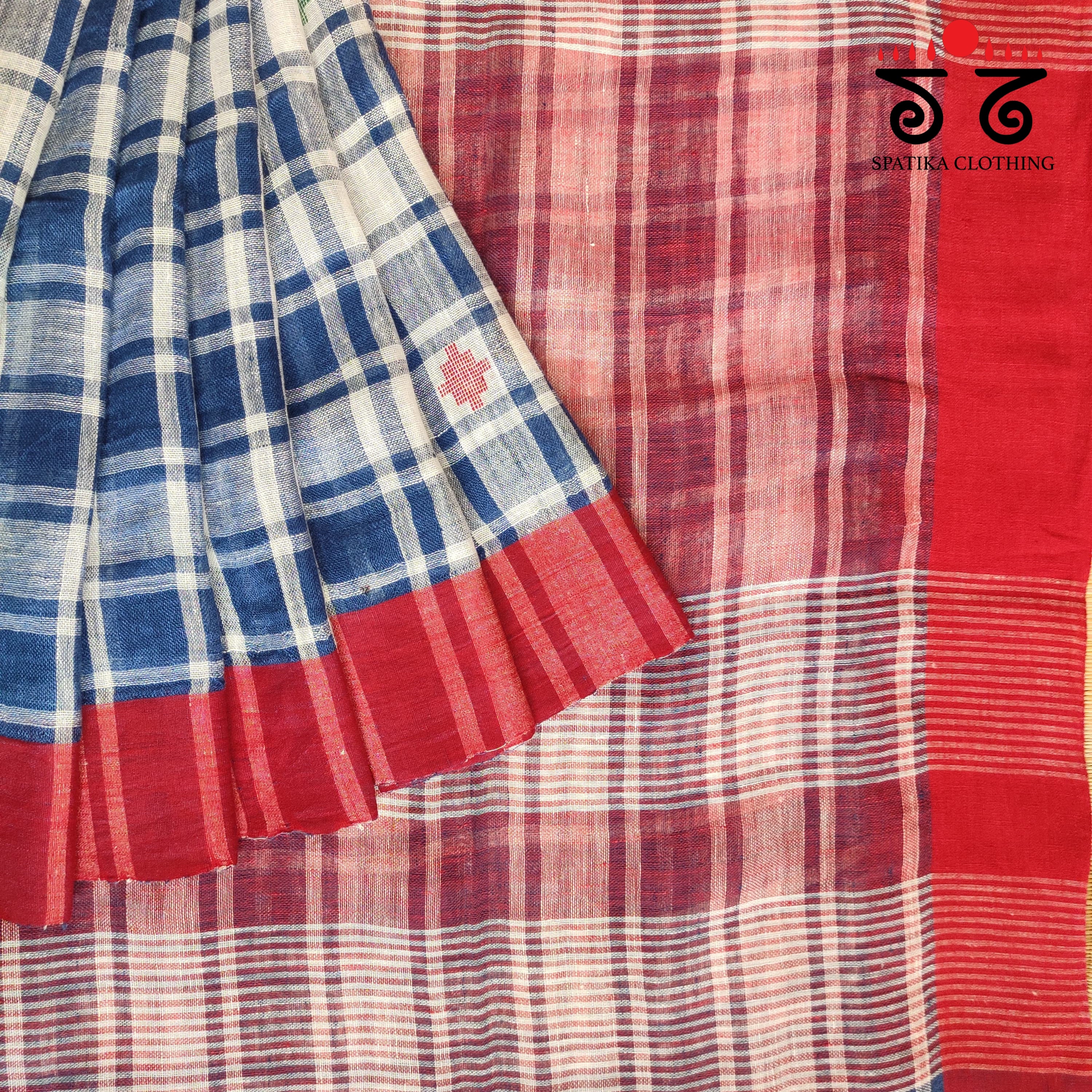 Jamdhani on Linen Cotton Saree
