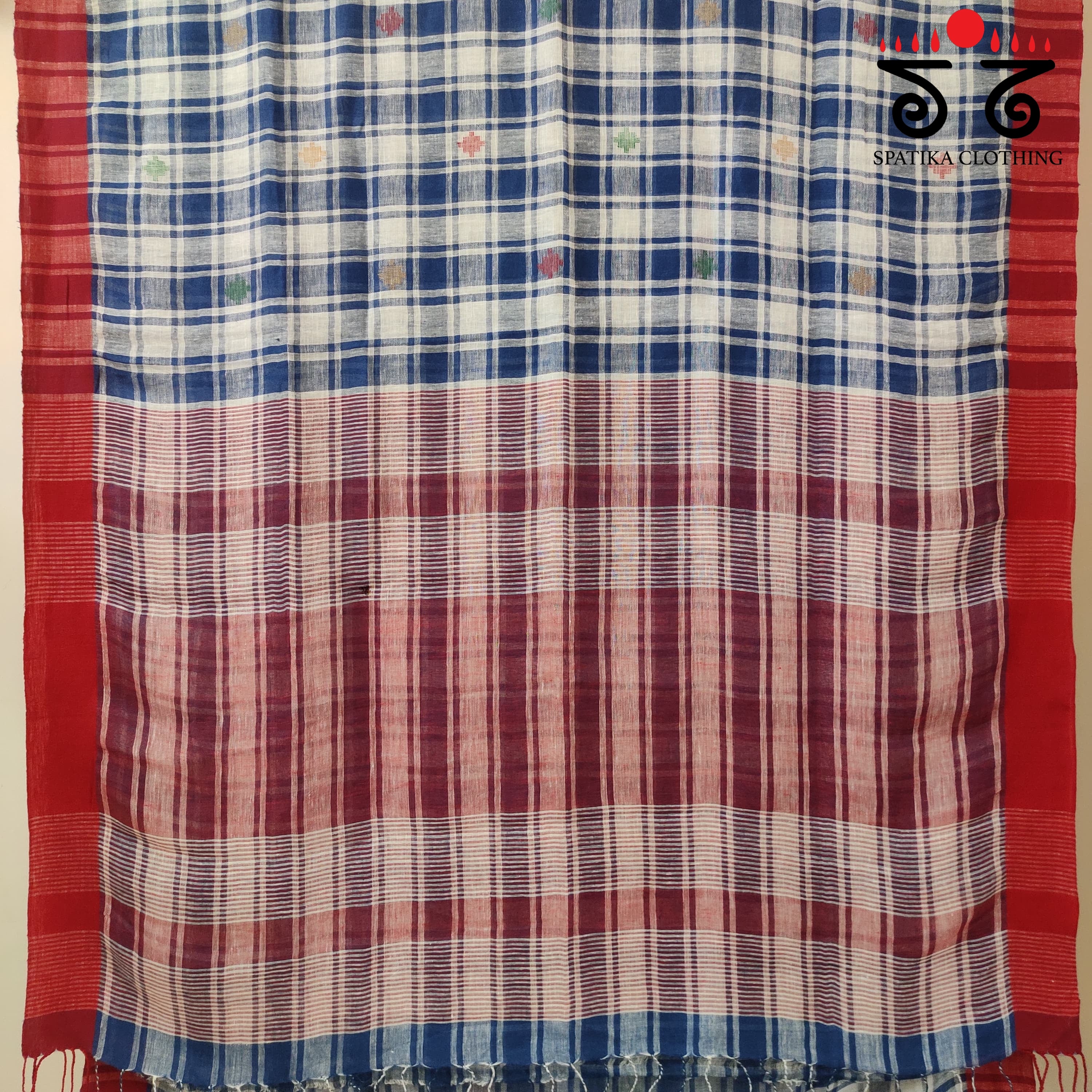 Jamdhani on Linen Cotton Saree