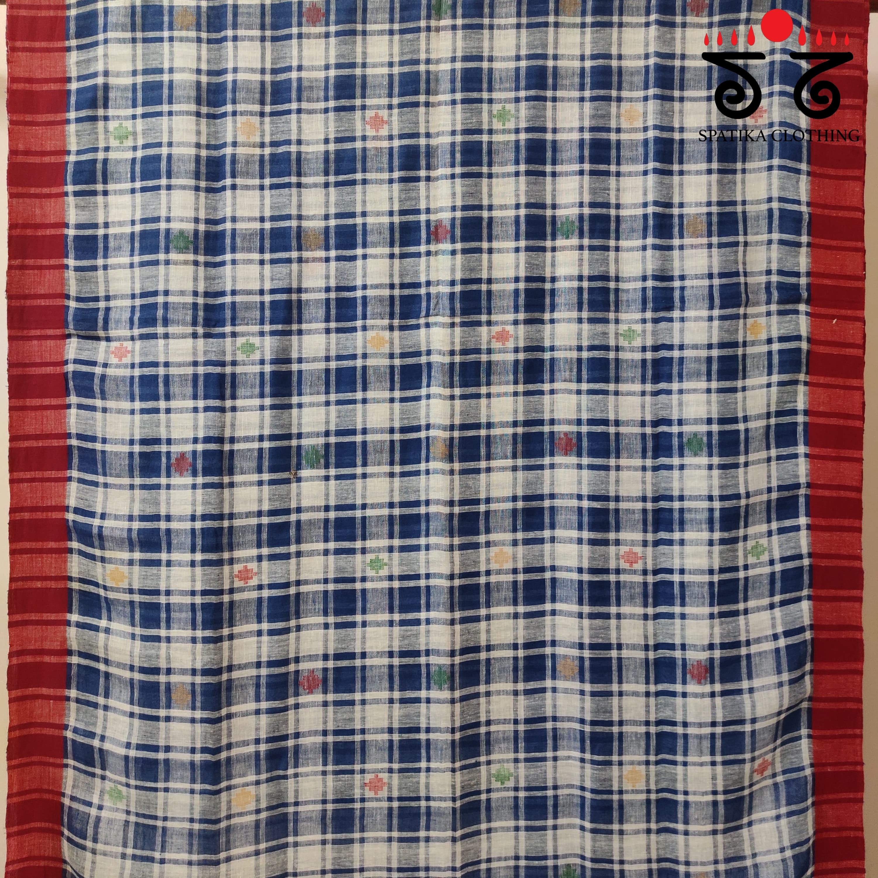 Jamdhani on Linen Cotton Saree