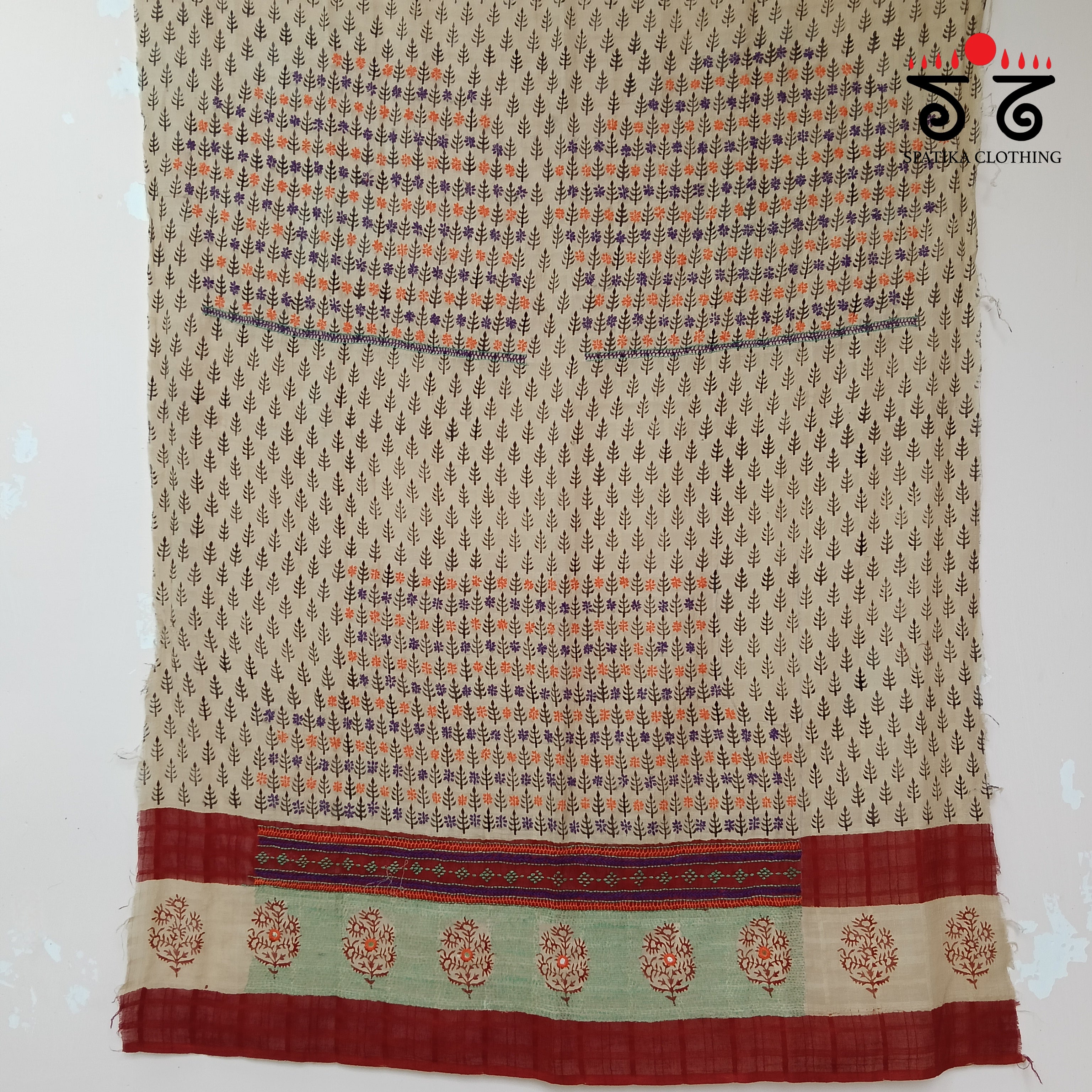Hand Embroidered Blouse Fabric