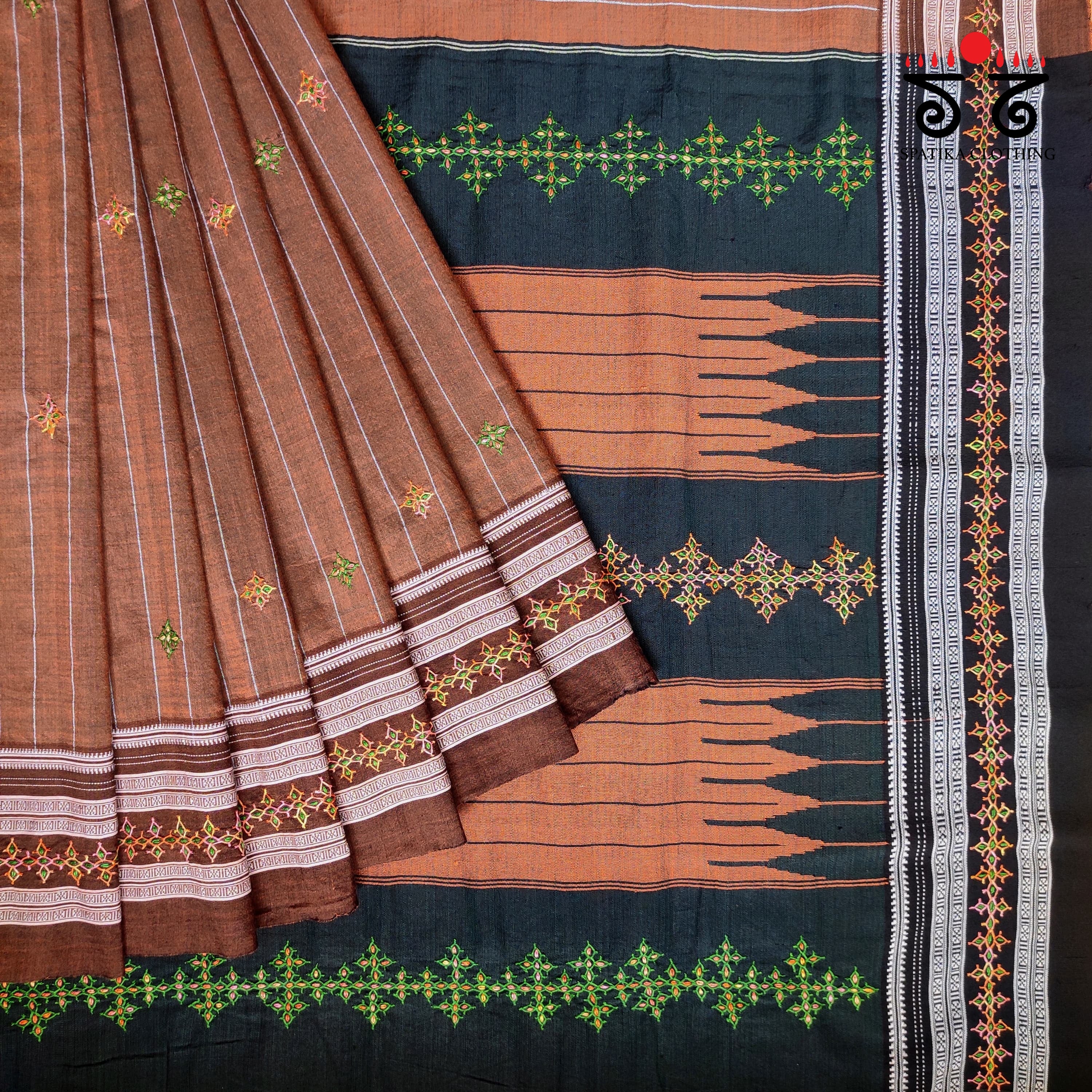 Banjara Handembroiderd-Ilkal Cotton Saree