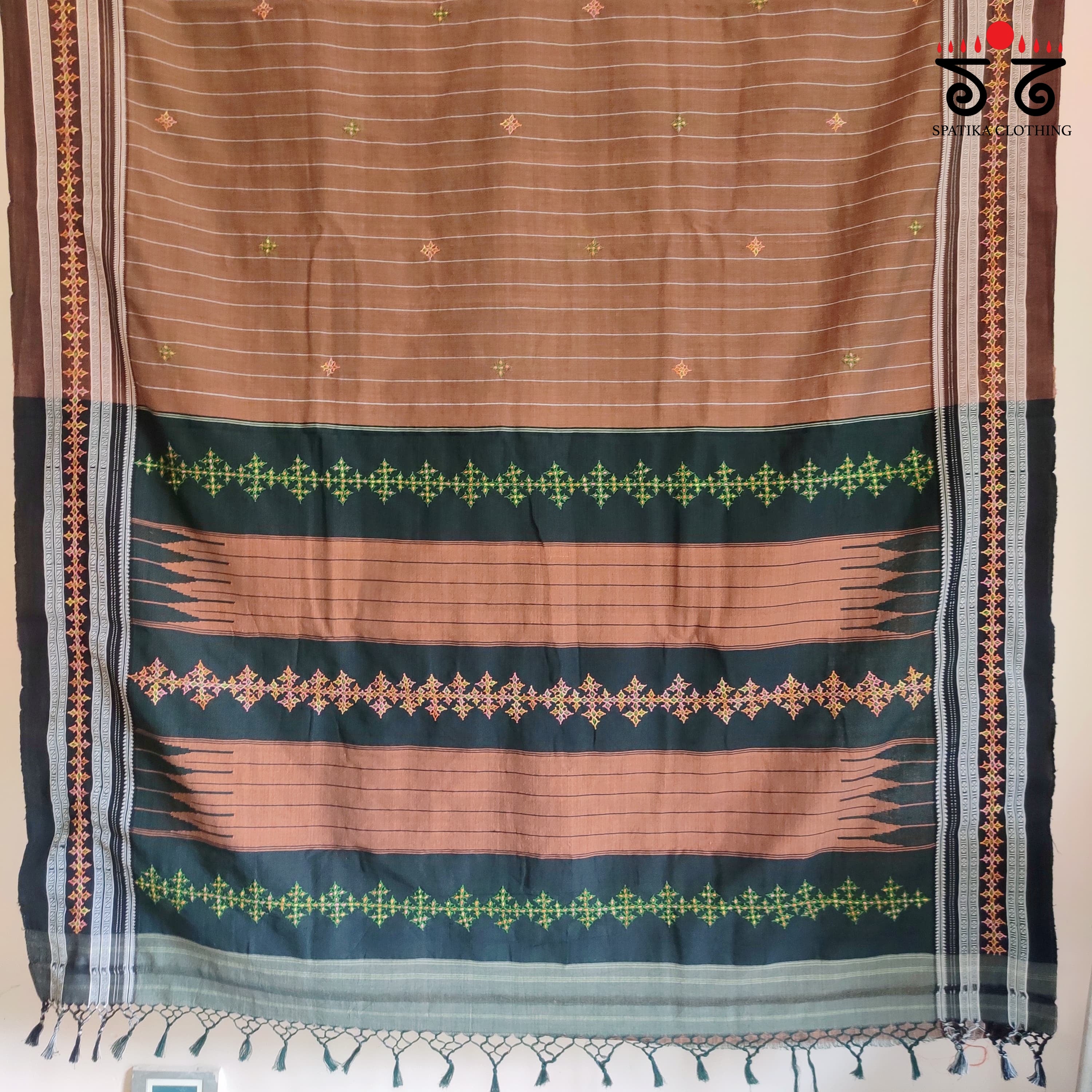 Banjara Handembroiderd-Ilkal Cotton Saree