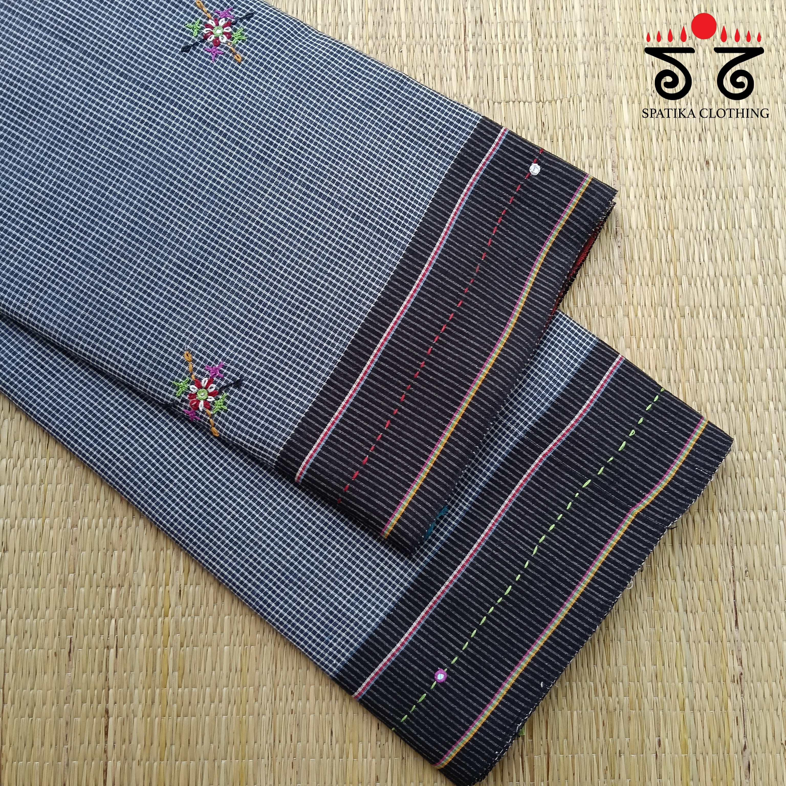 Hand Embroidered Revival Cotton Saree