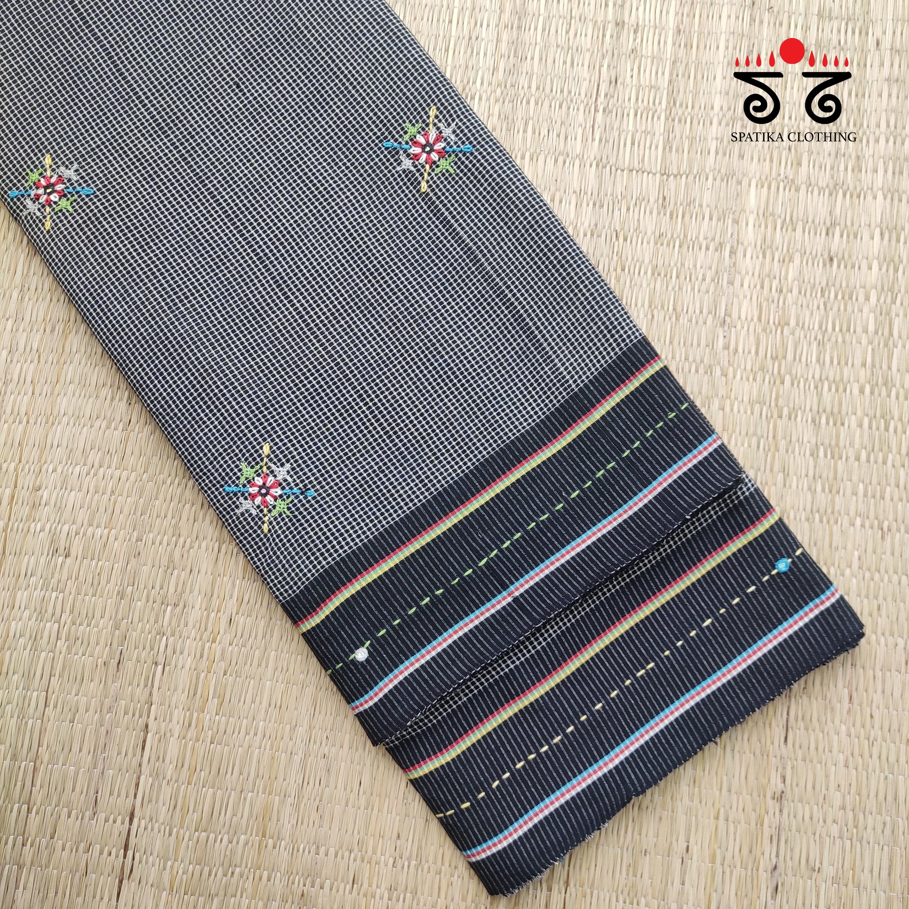 Hand Embroidered Revival Cotton Saree