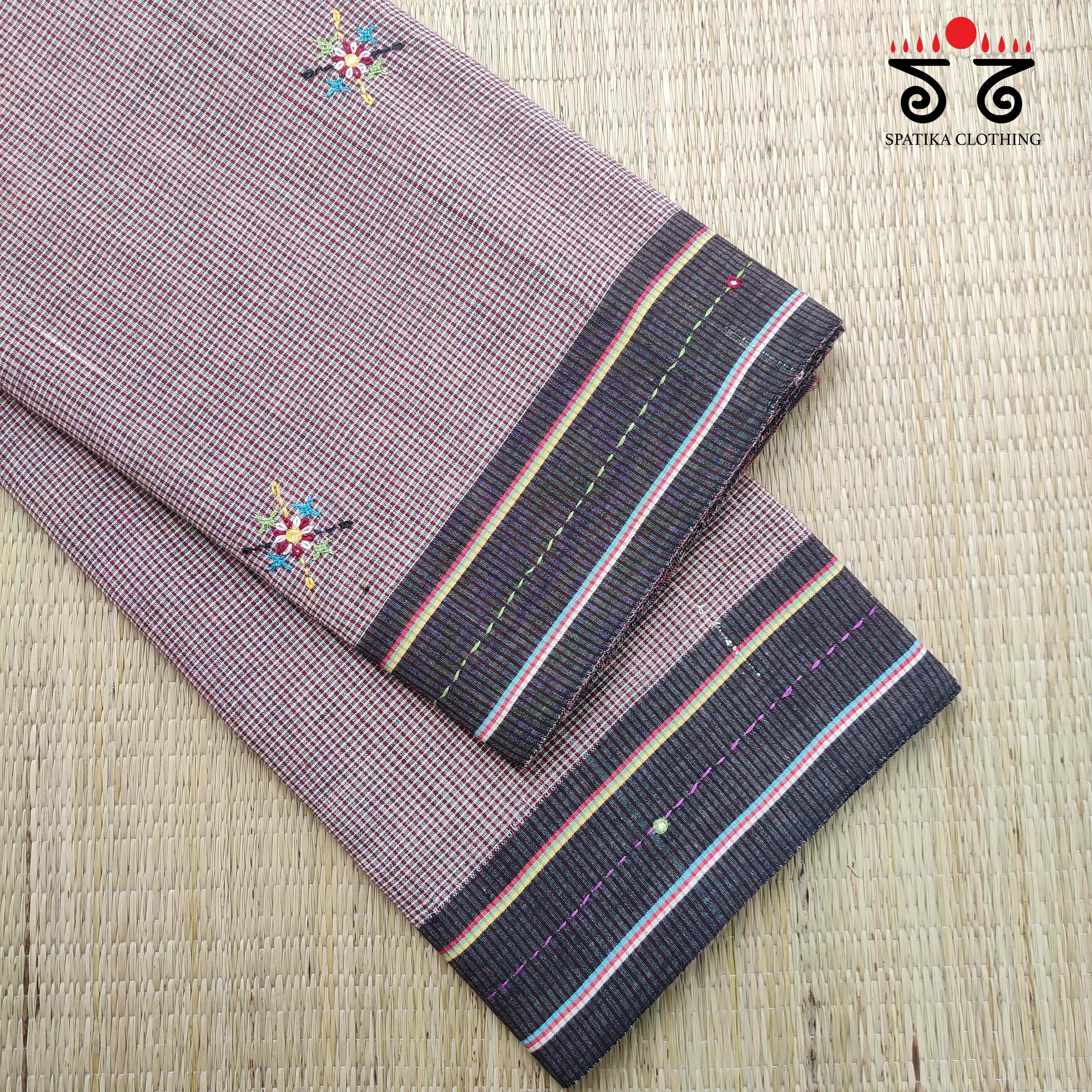 Hand Embroidered Revival Cotton Saree