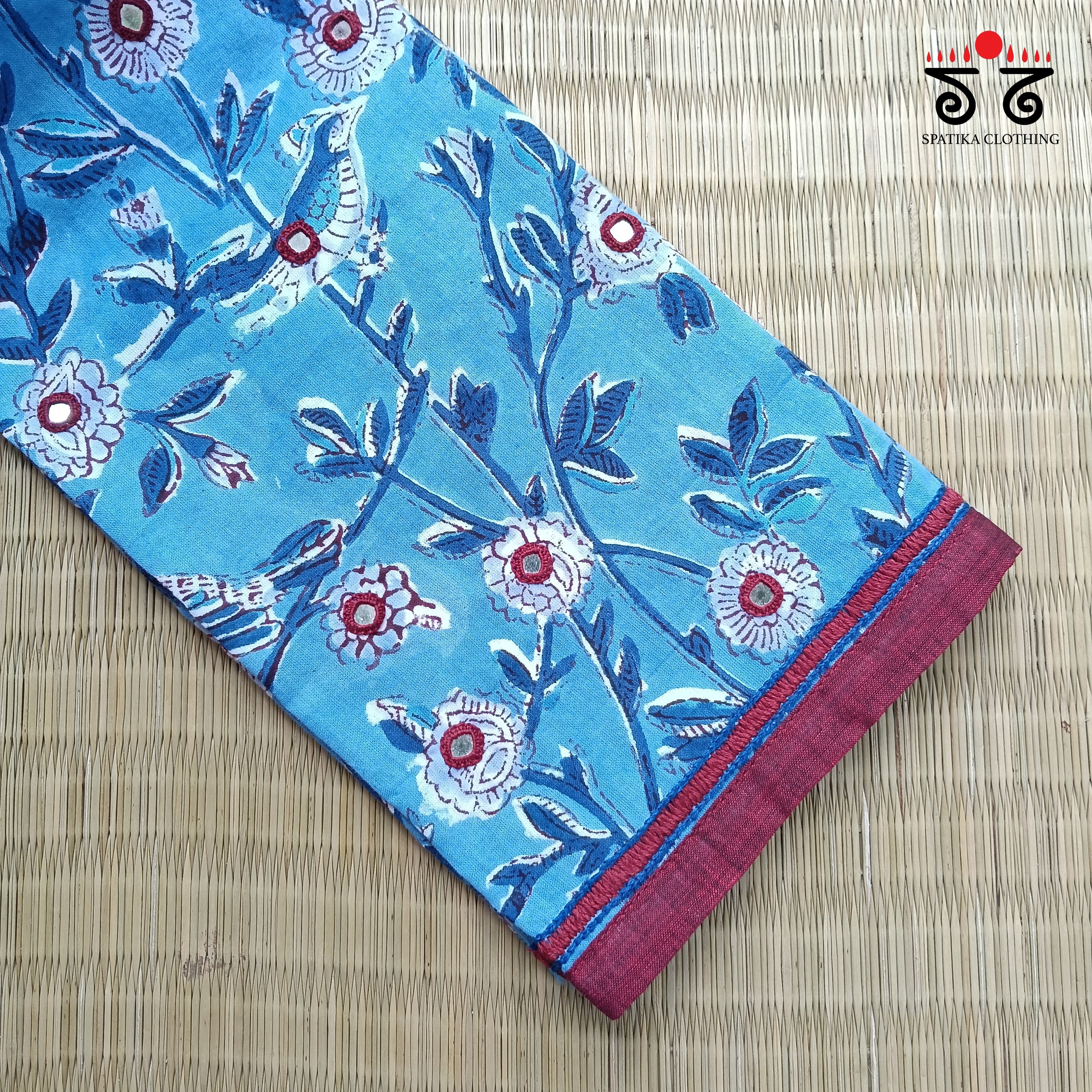 Hand Embroidered Blouse Fabric