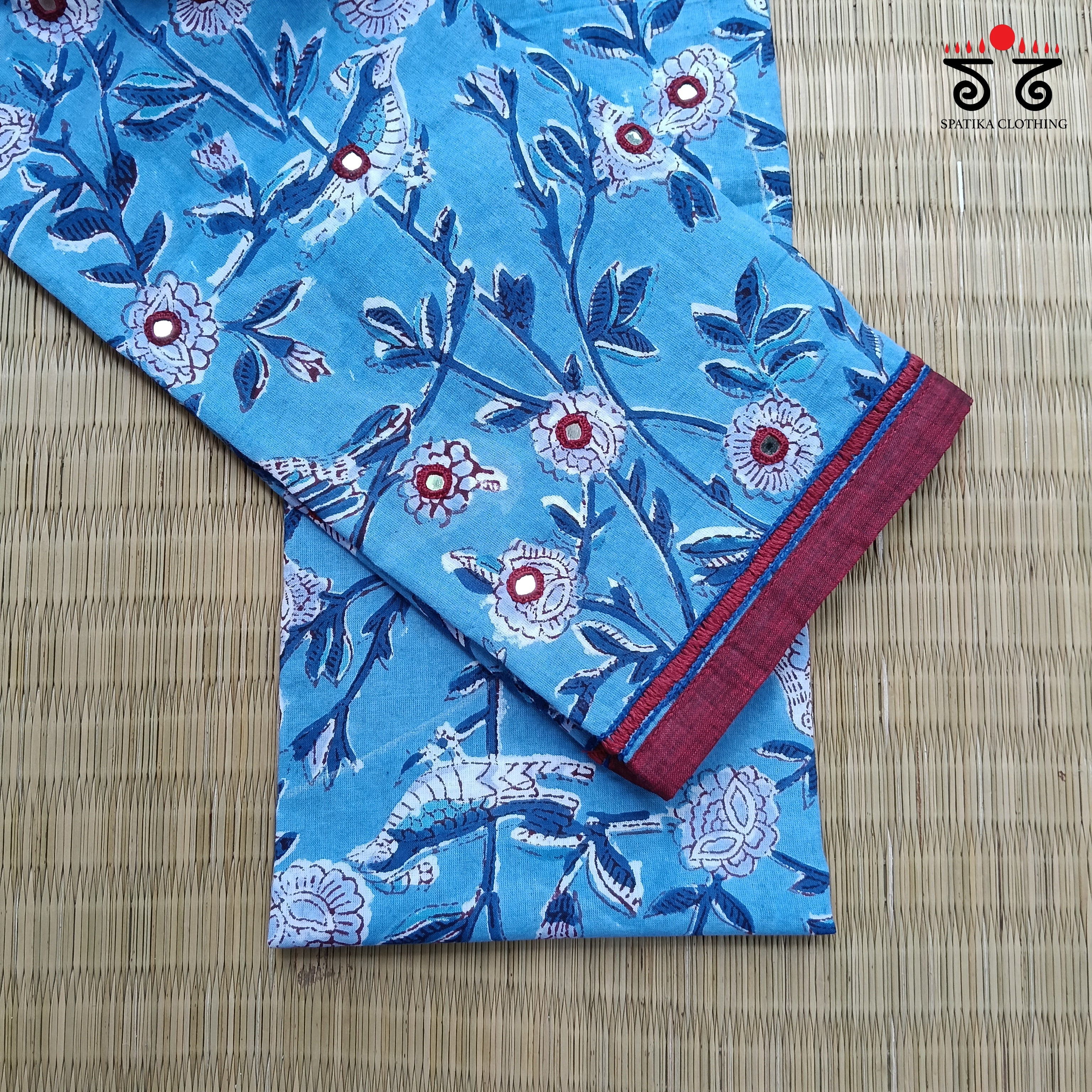 Hand Embroidered Blouse Fabric