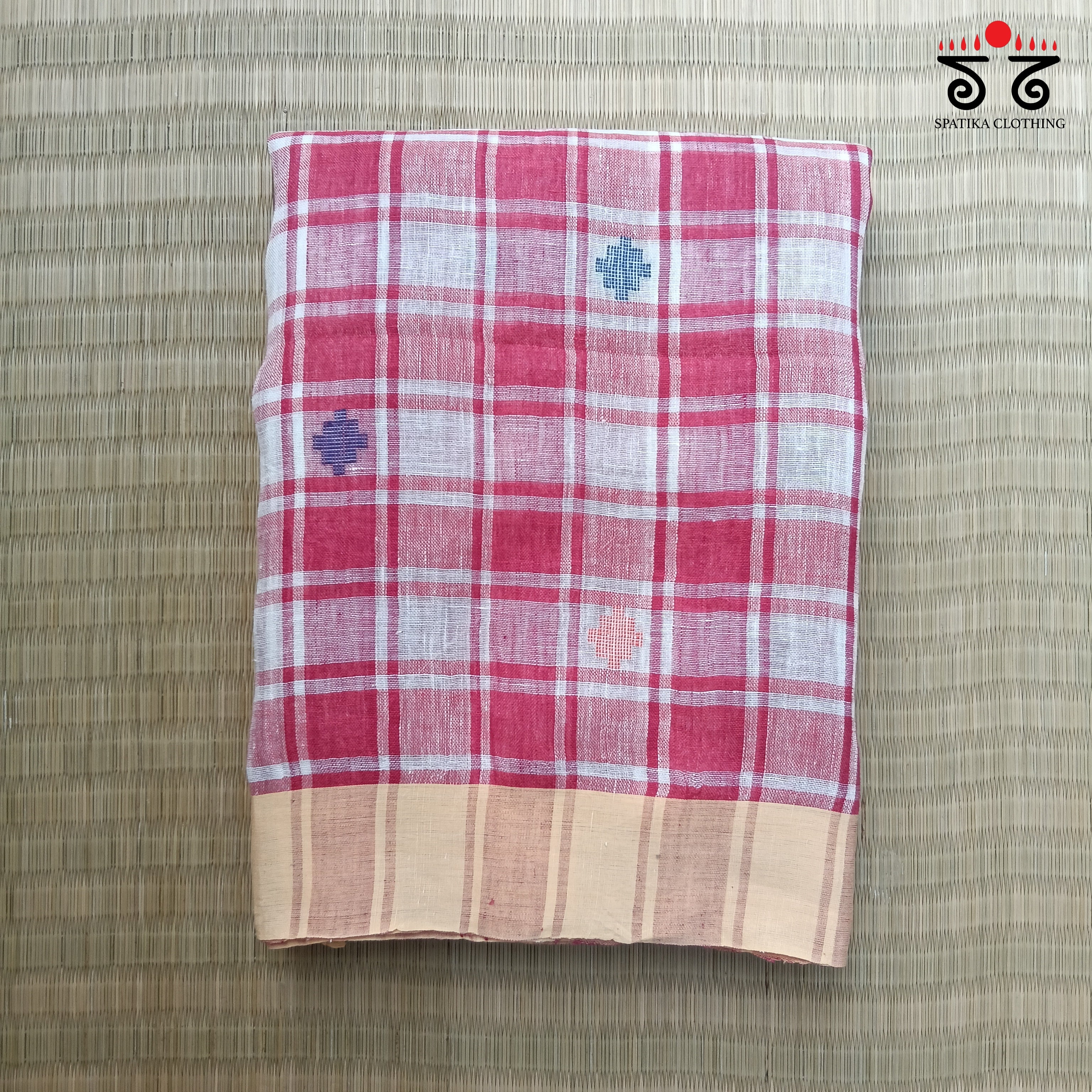 Jamdhani on Linen Cotton Saree