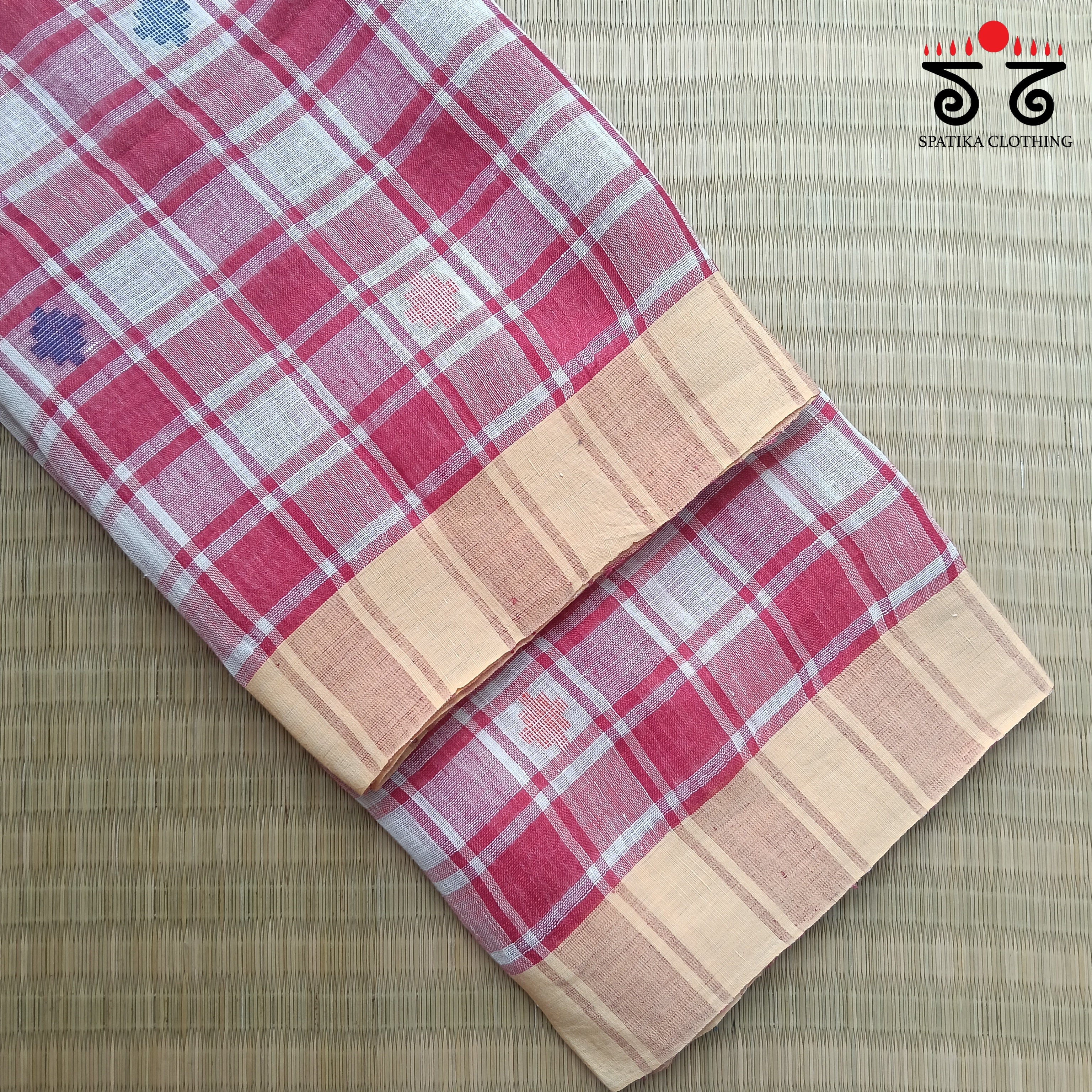 Jamdhani on Linen Cotton Saree