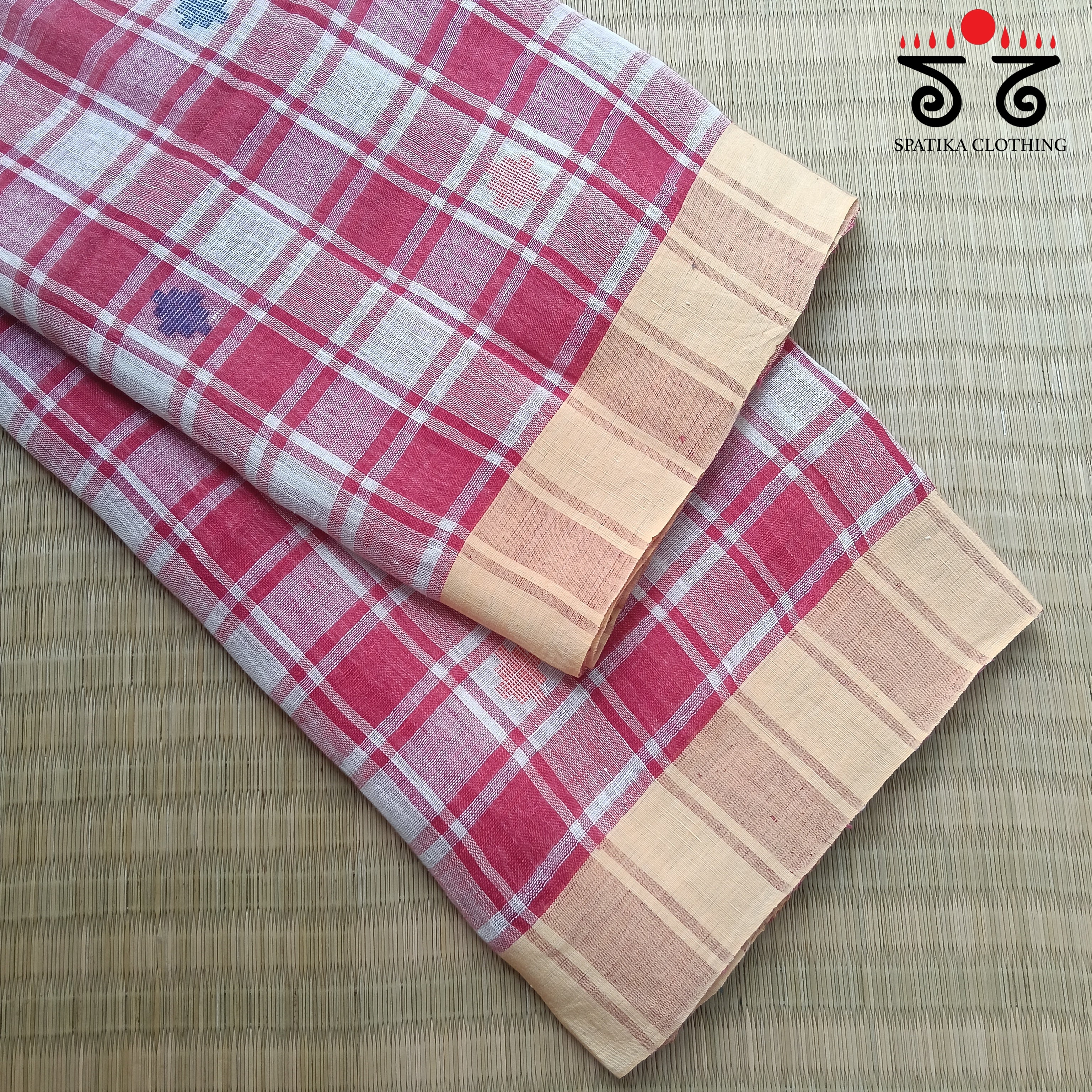 Jamdhani on Linen Cotton Saree