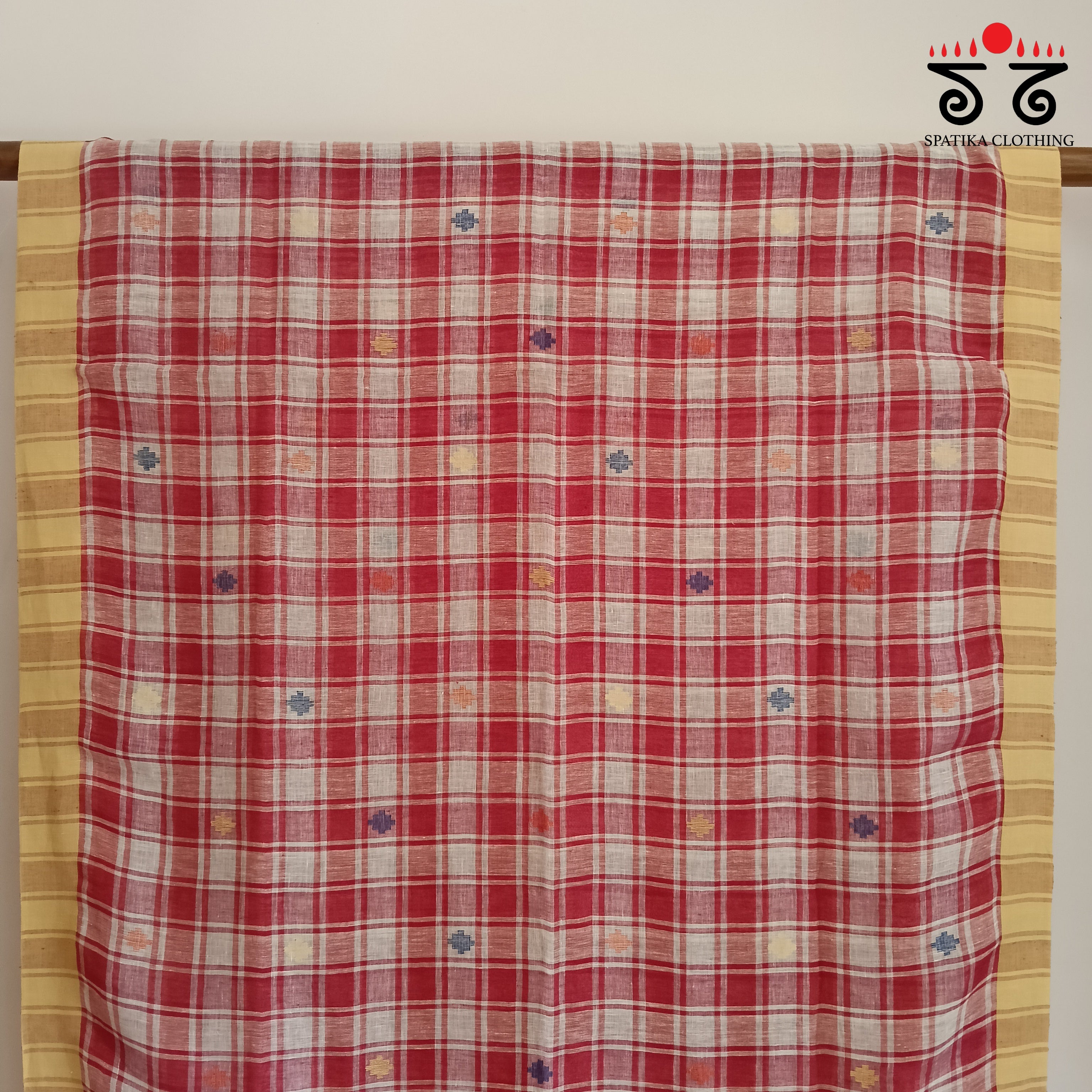 Jamdhani on Linen Cotton Saree