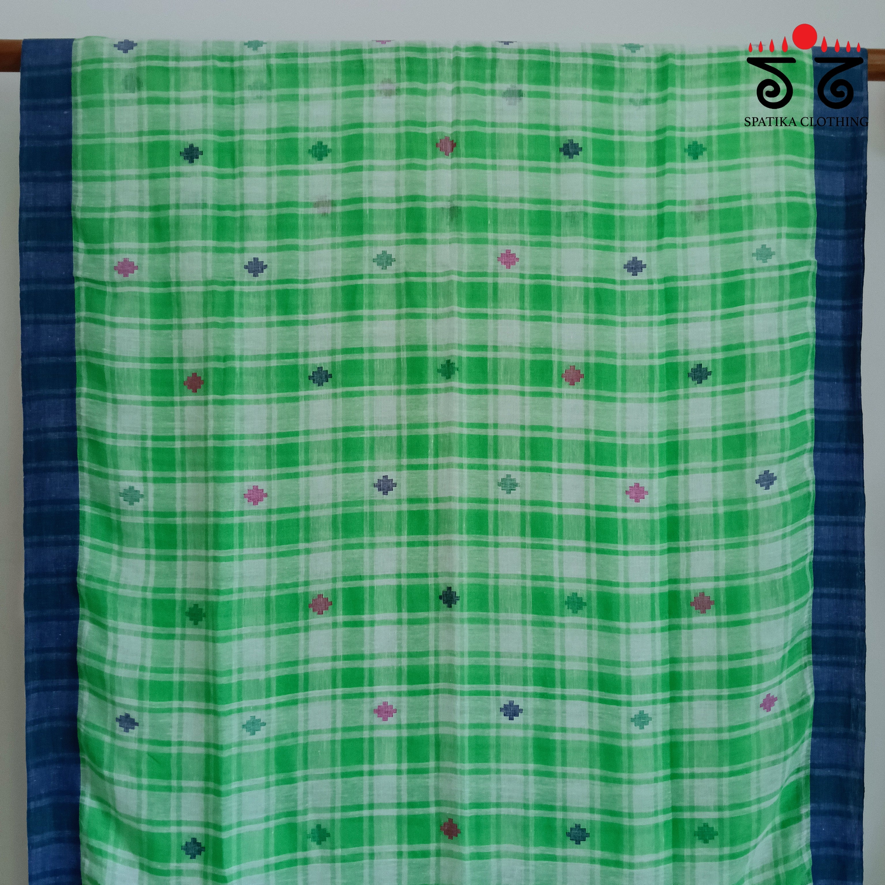 Jamdhani on Linen Cotton Saree