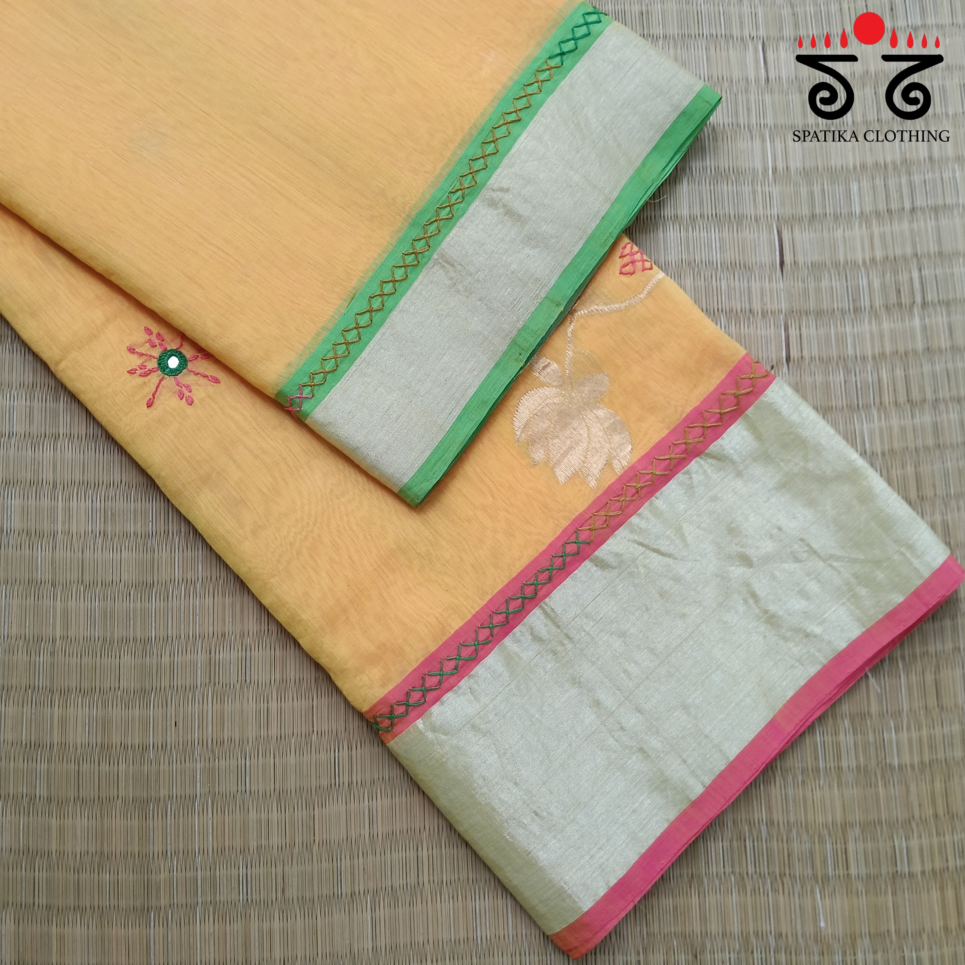 Lambani Handembroidered Chanderi Saree