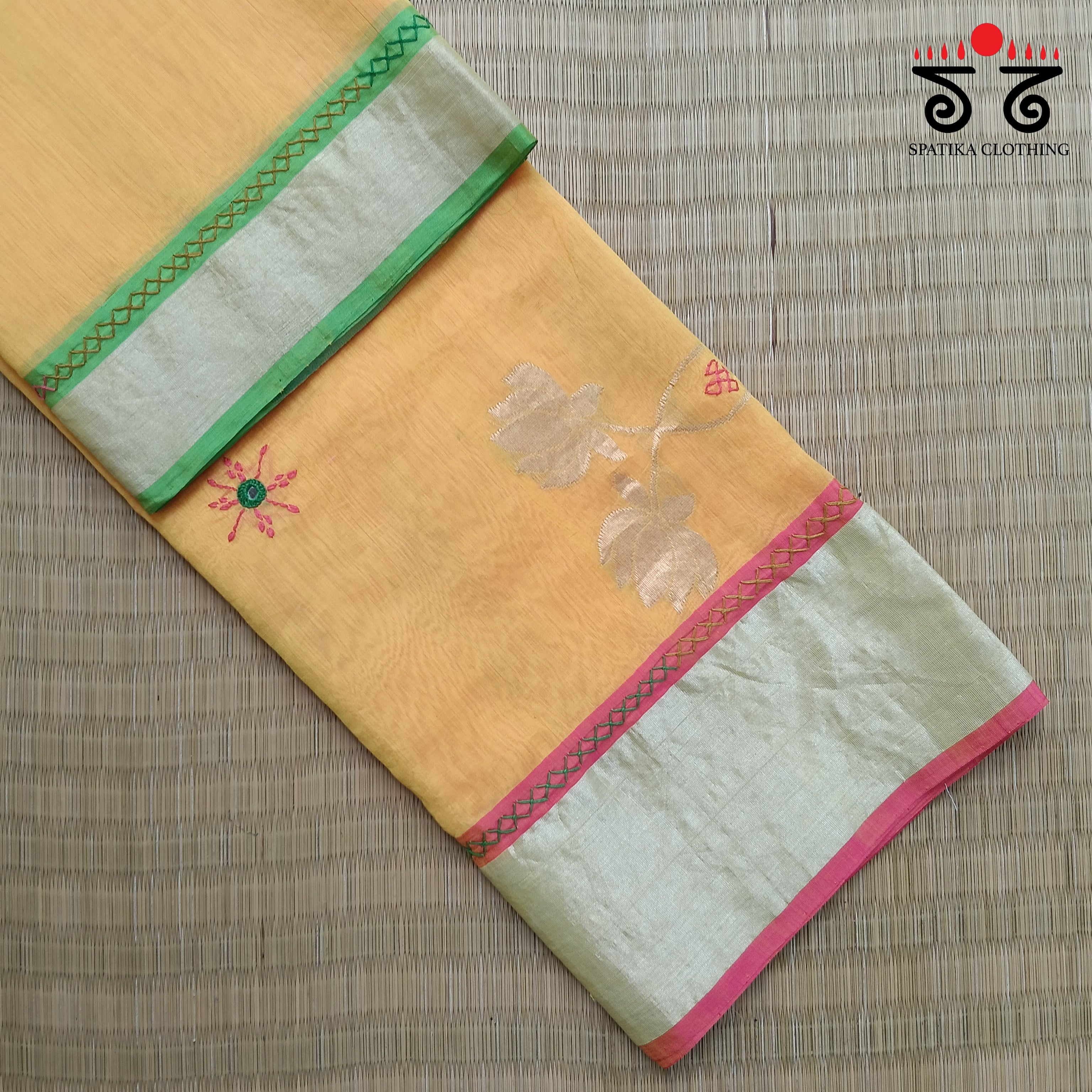Lambani Handembroidered Chanderi Saree