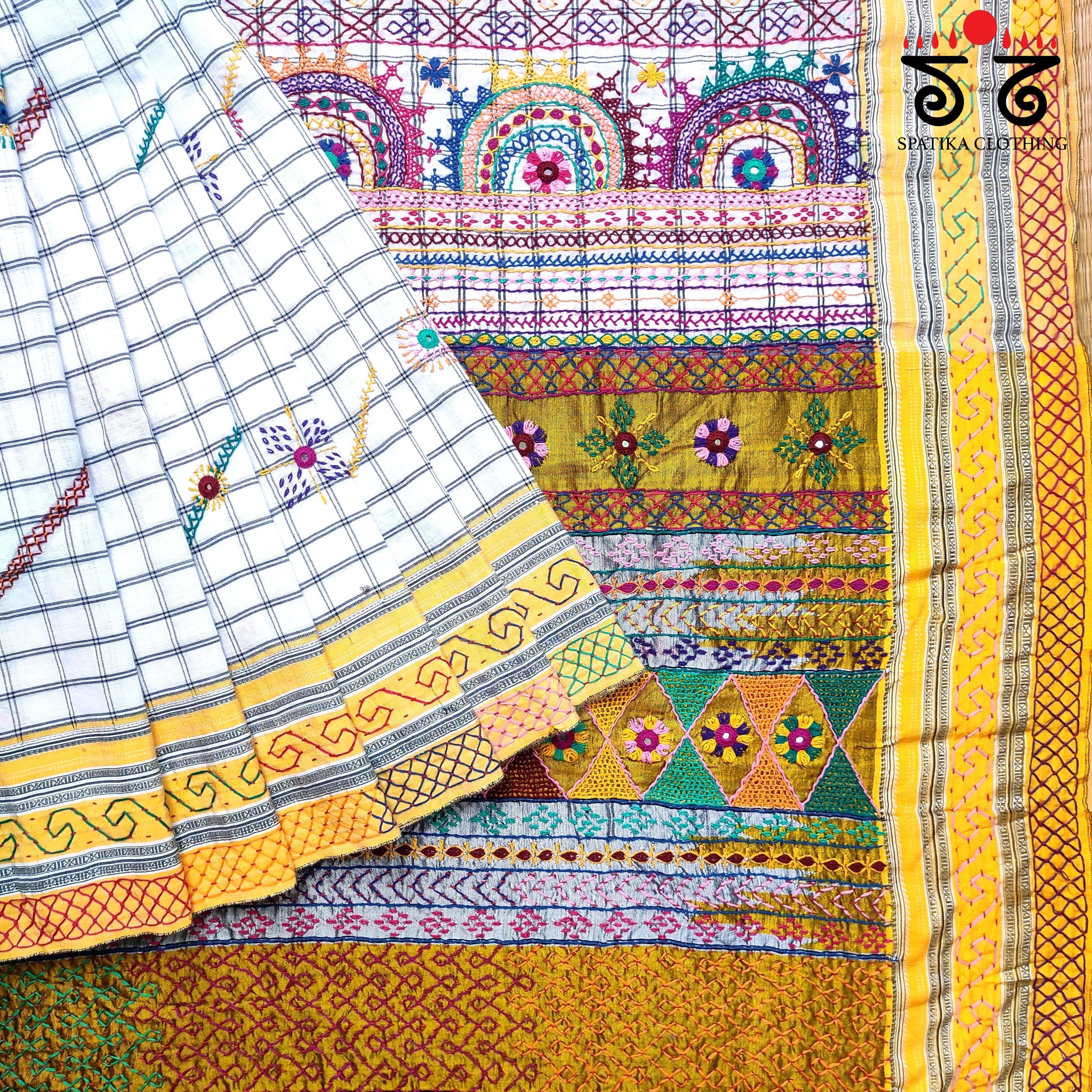 Lambani Handembroidery On ILkal Saree