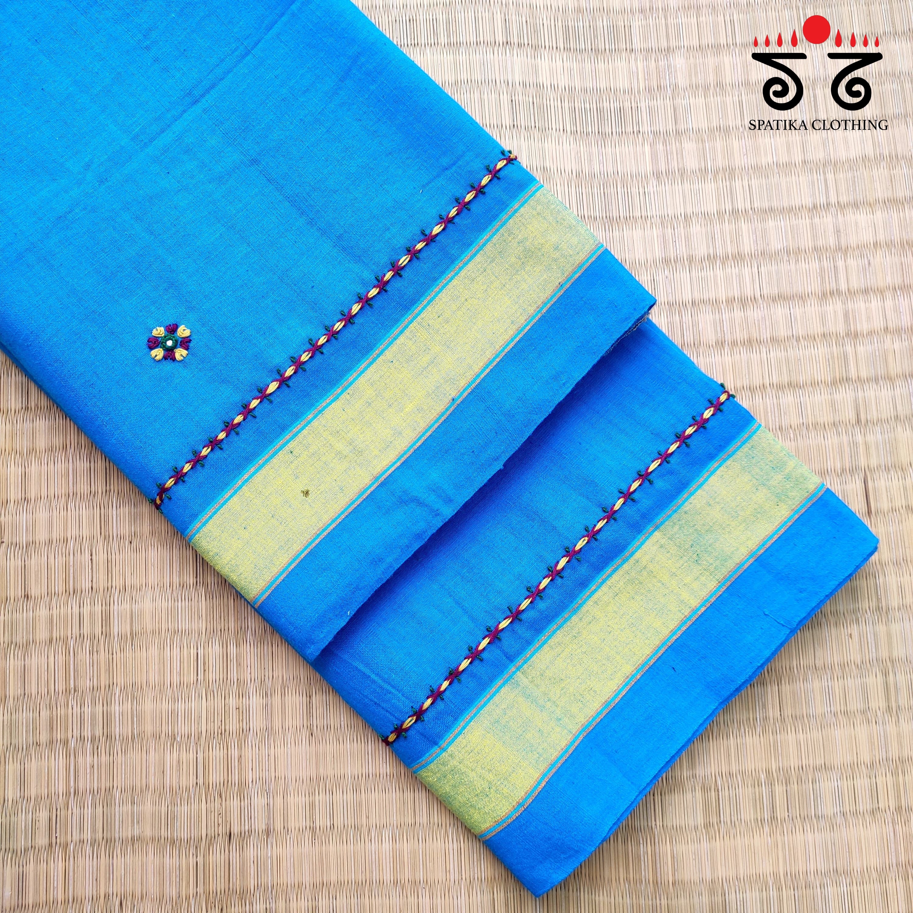 Ilkal Handembroidered Cotton Saree