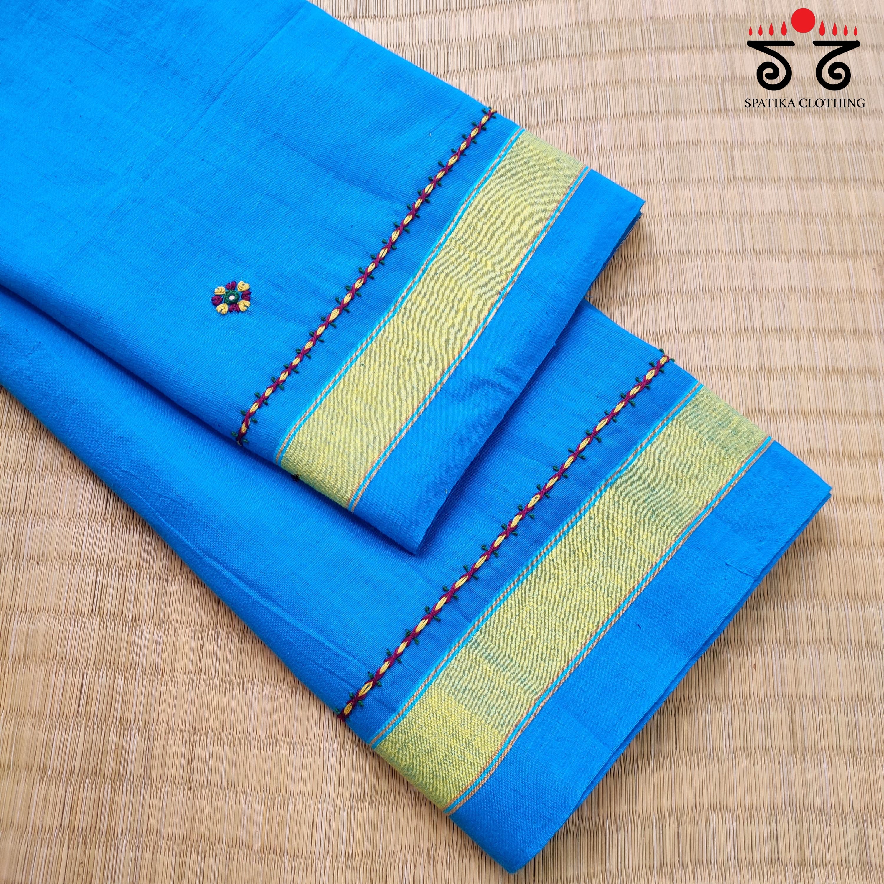 Ilkal Handembroidered Cotton Saree