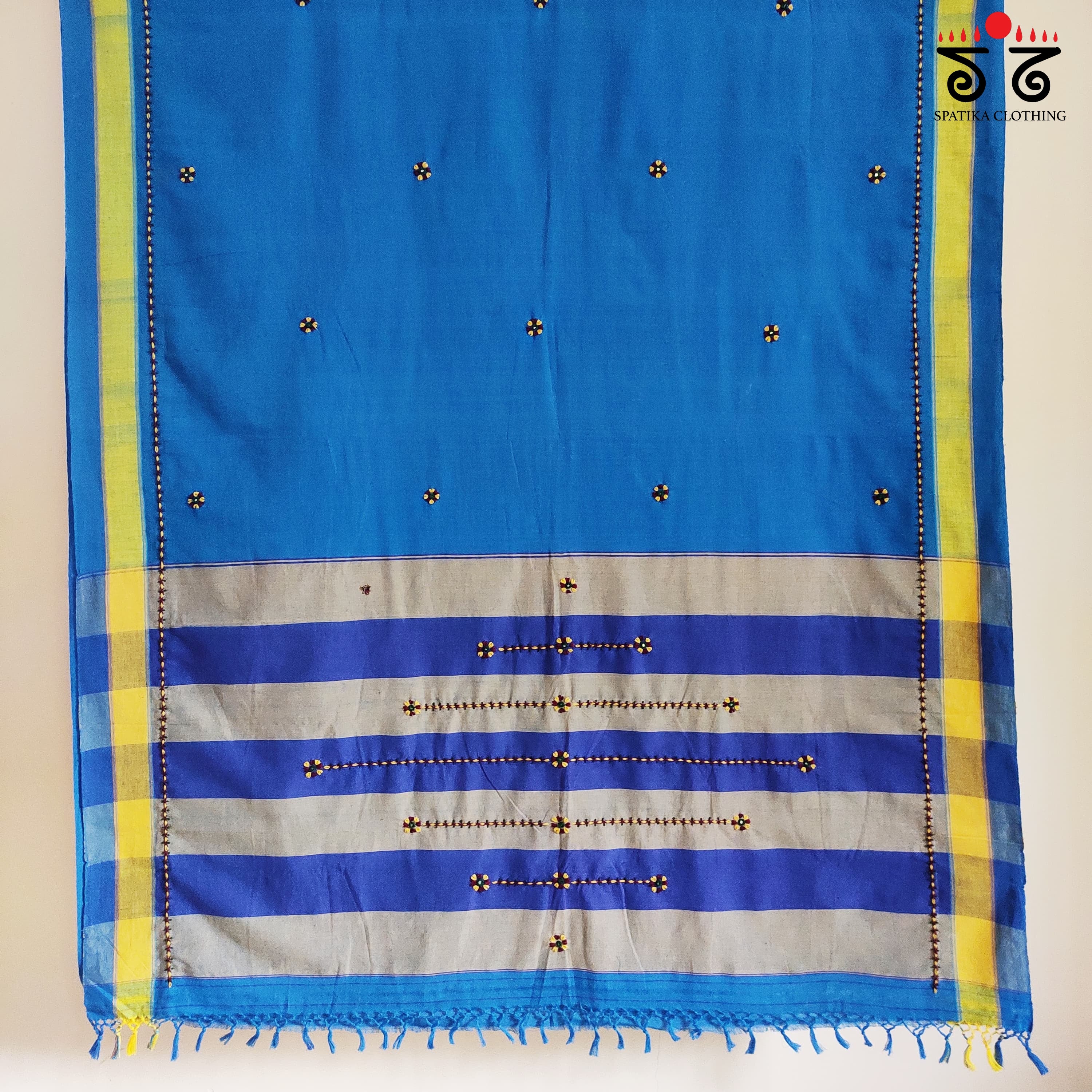 Ilkal Handembroidered Cotton Saree