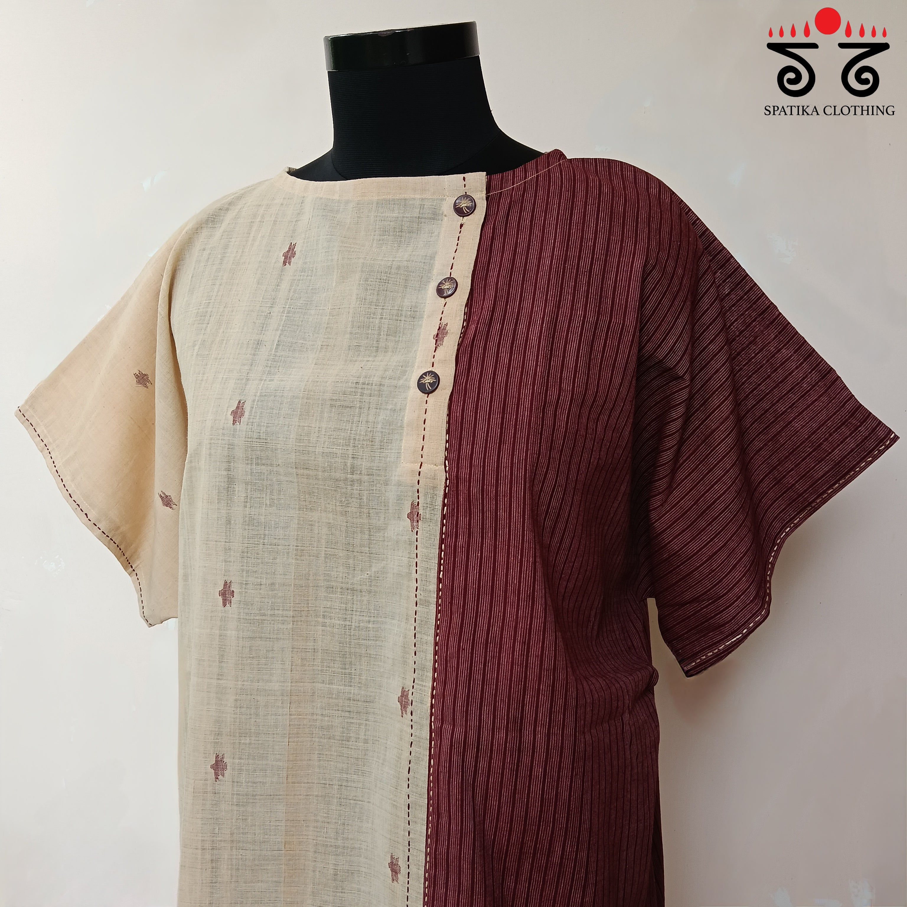 Anti - Fit Jamdhani Tunic
