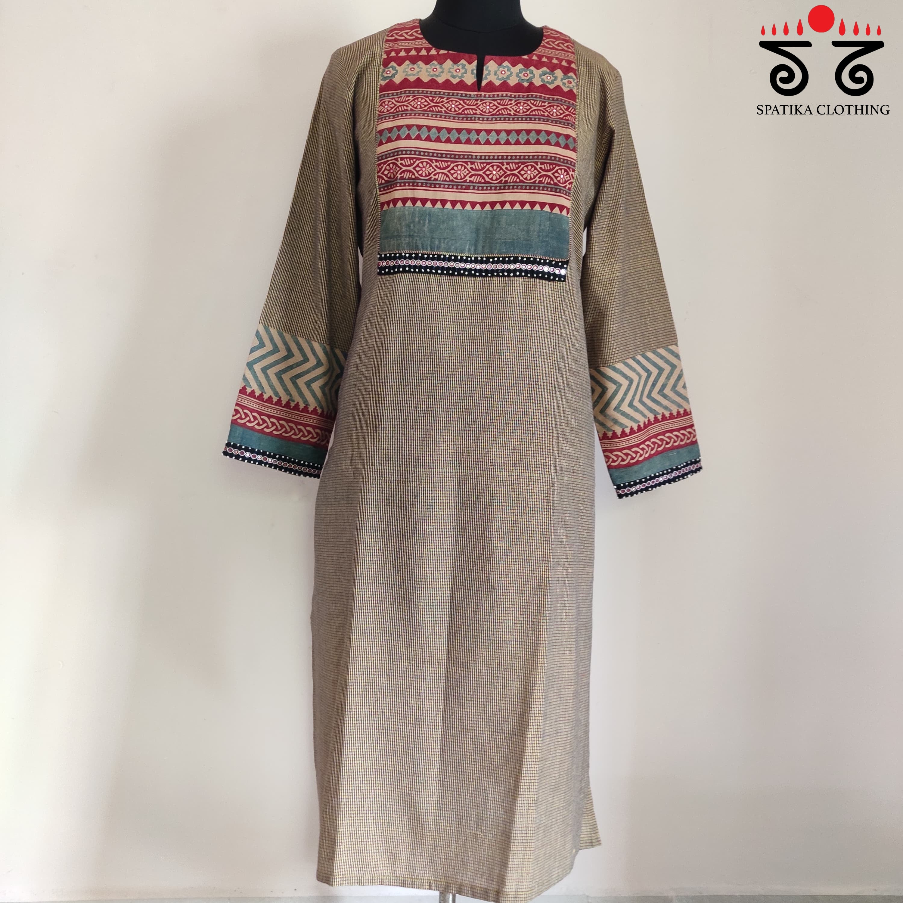 Ajrak Hand - Blockprinted Revival Kurta