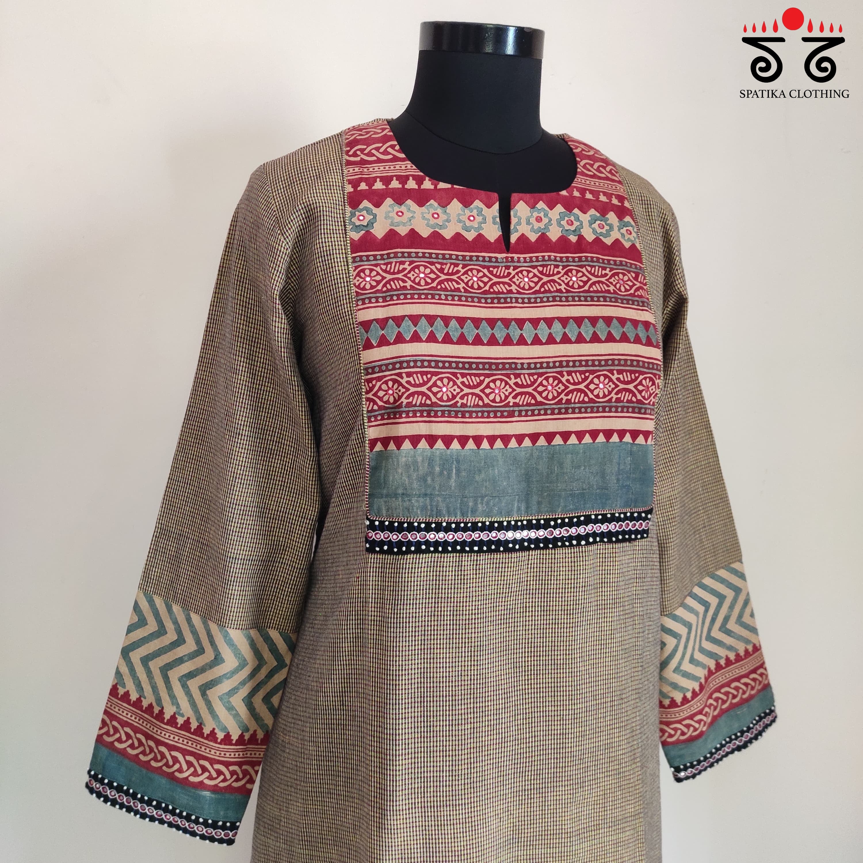 Ajrak Hand - Blockprinted Revival Kurta