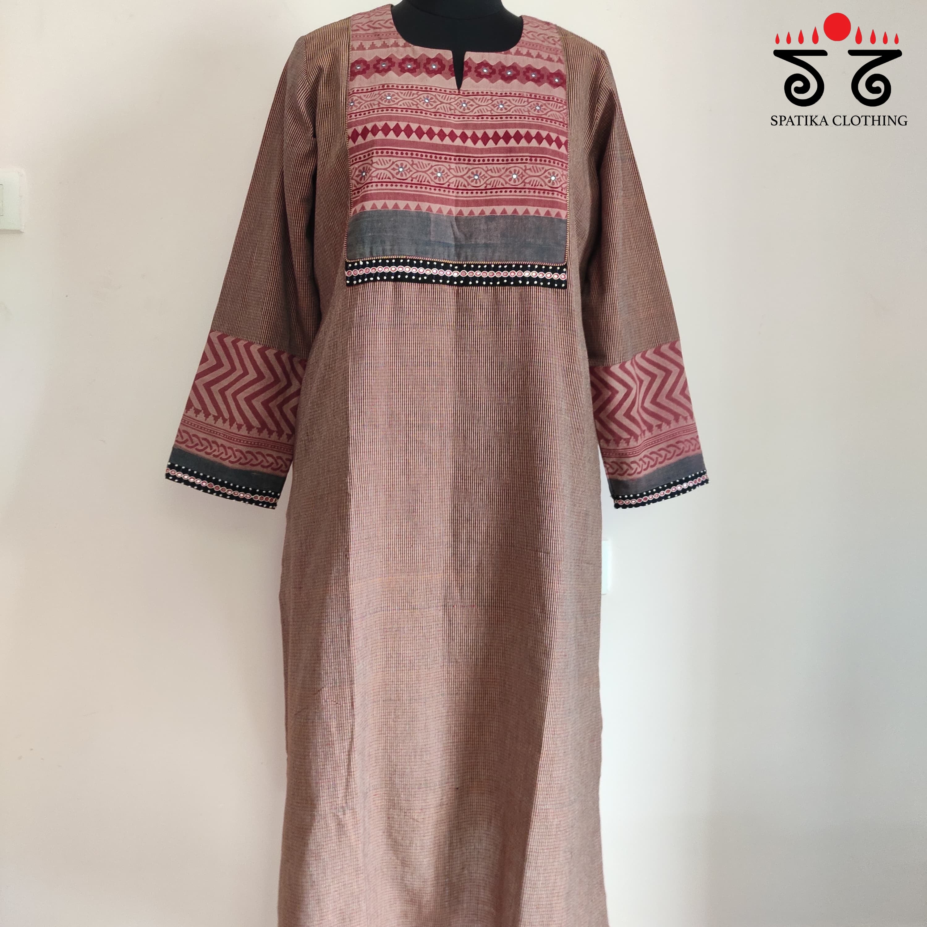 Ajrak Hand - Blockprinted Revival Kurta