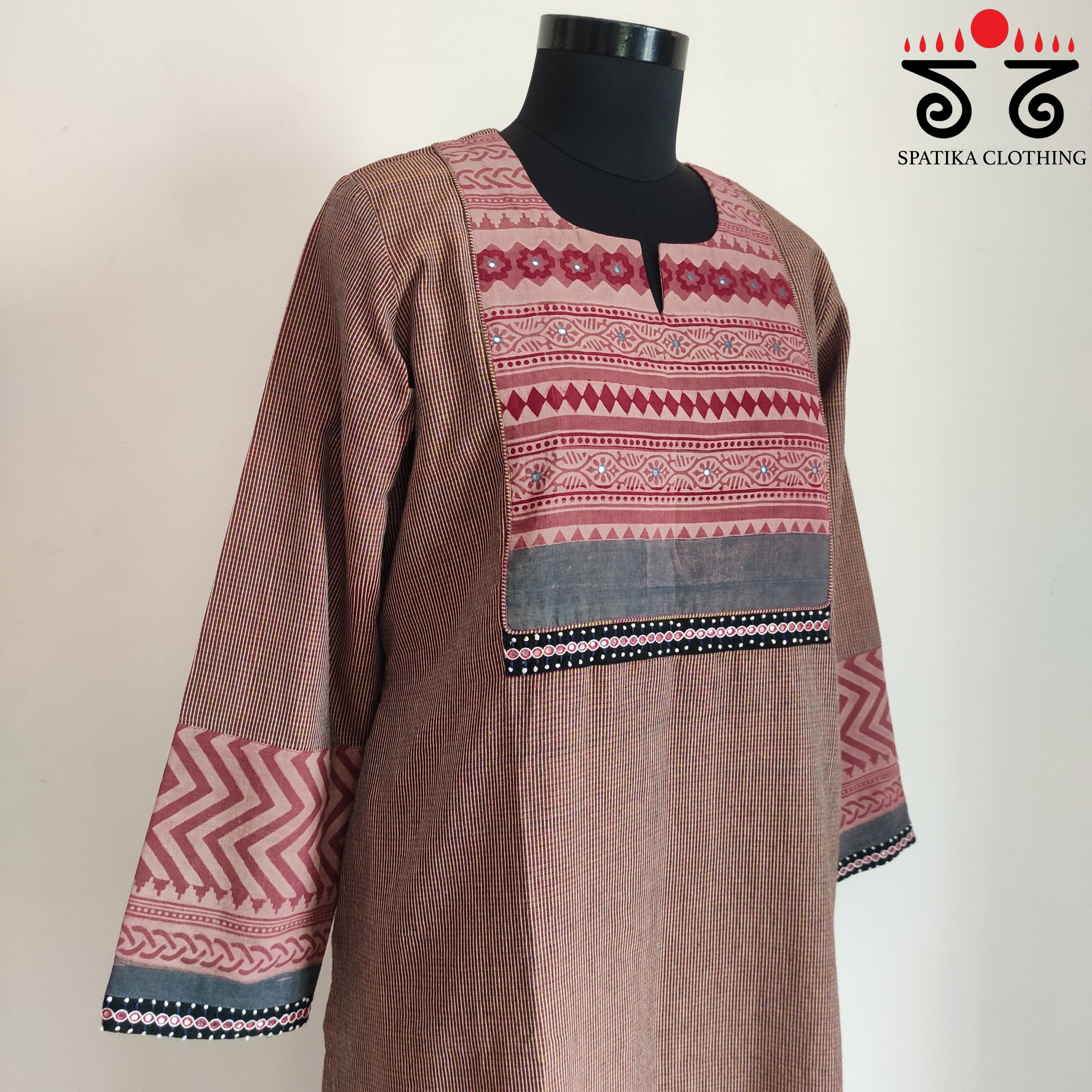 Ajrak Hand - Blockprinted Revival Kurta