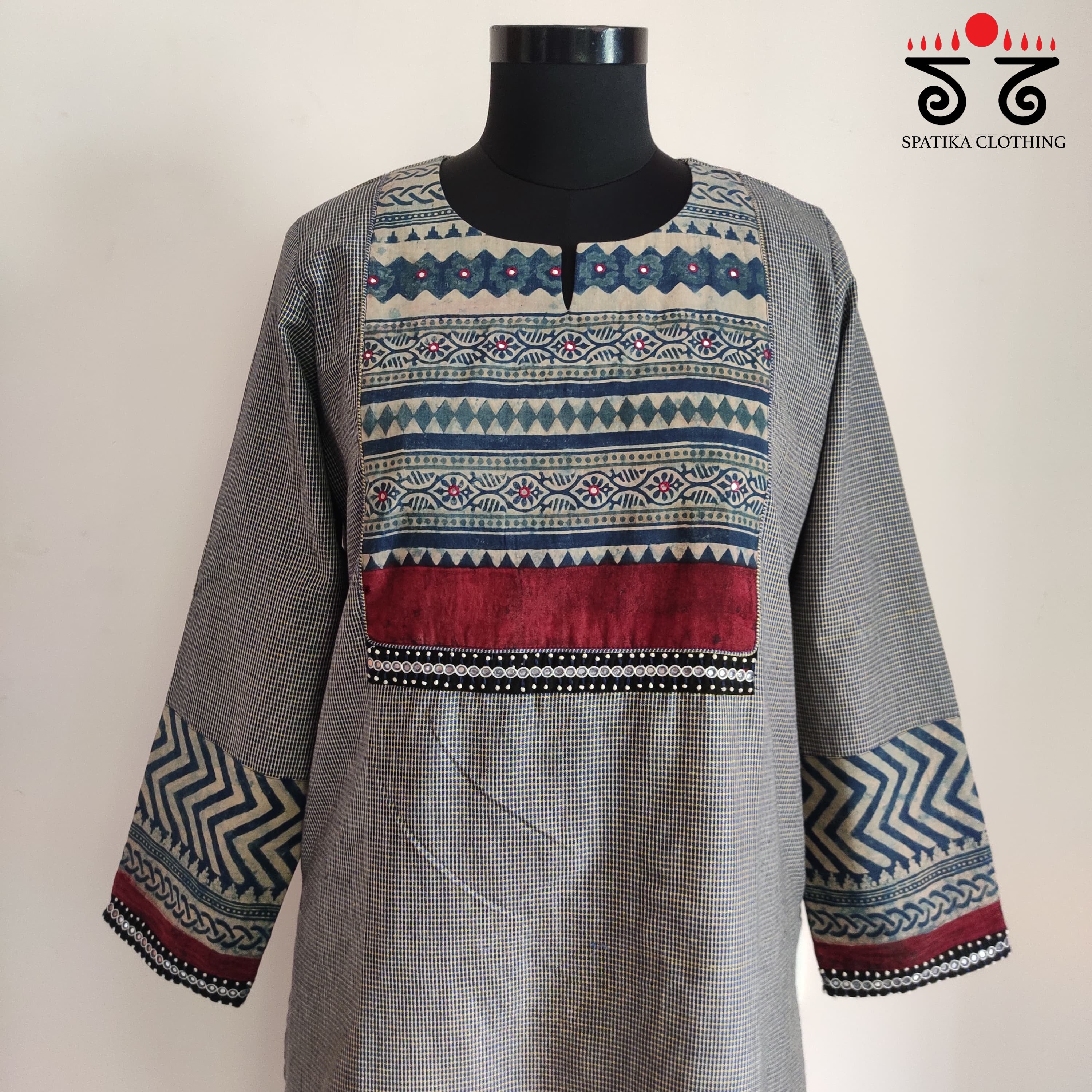 Ajrak Hand - Blockprinted Revival Kurta