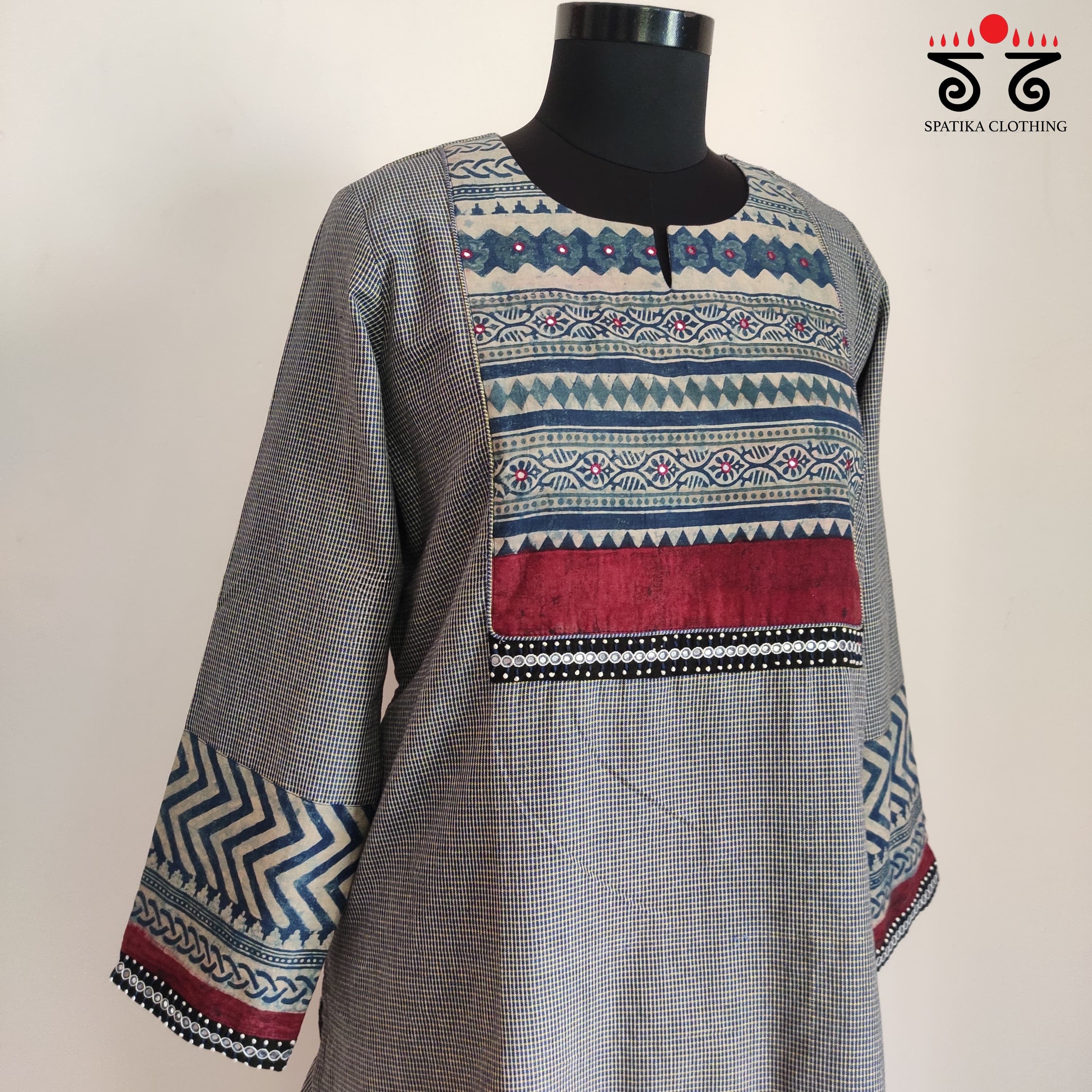 Ajrak Hand - Blockprinted Revival Kurta
