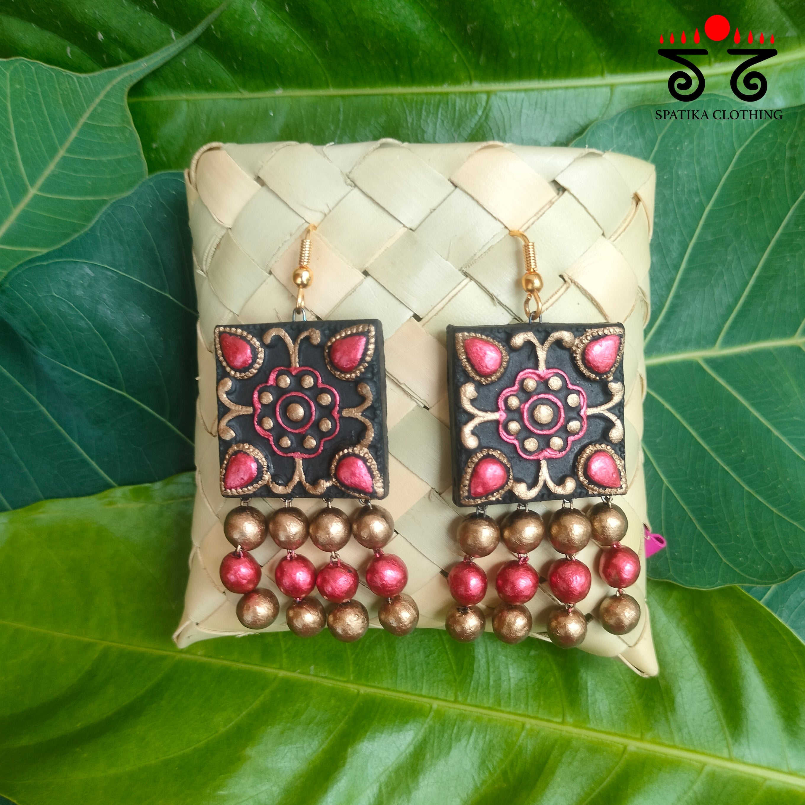 Square Terracotta Earring
