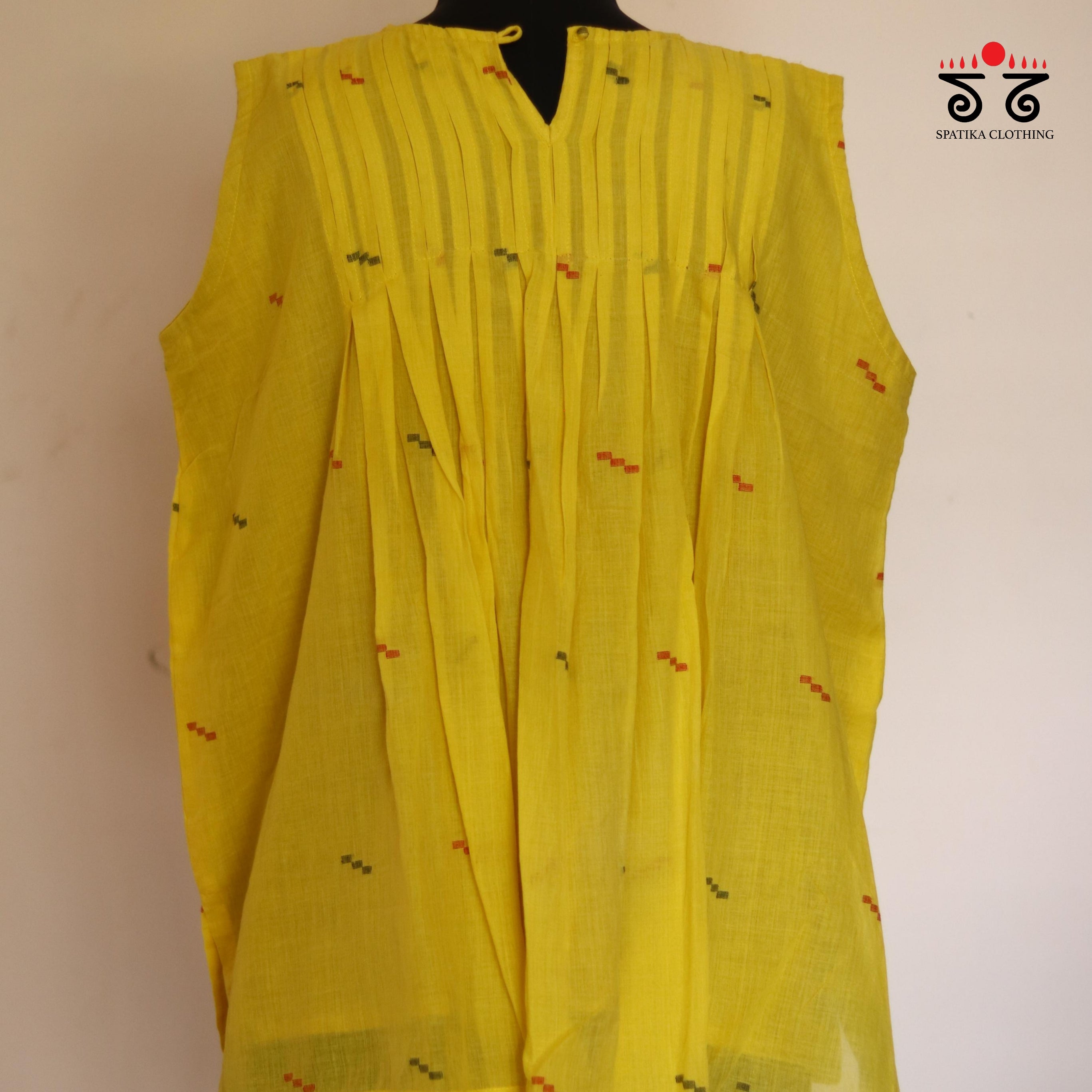 Jamdhani pleated Top