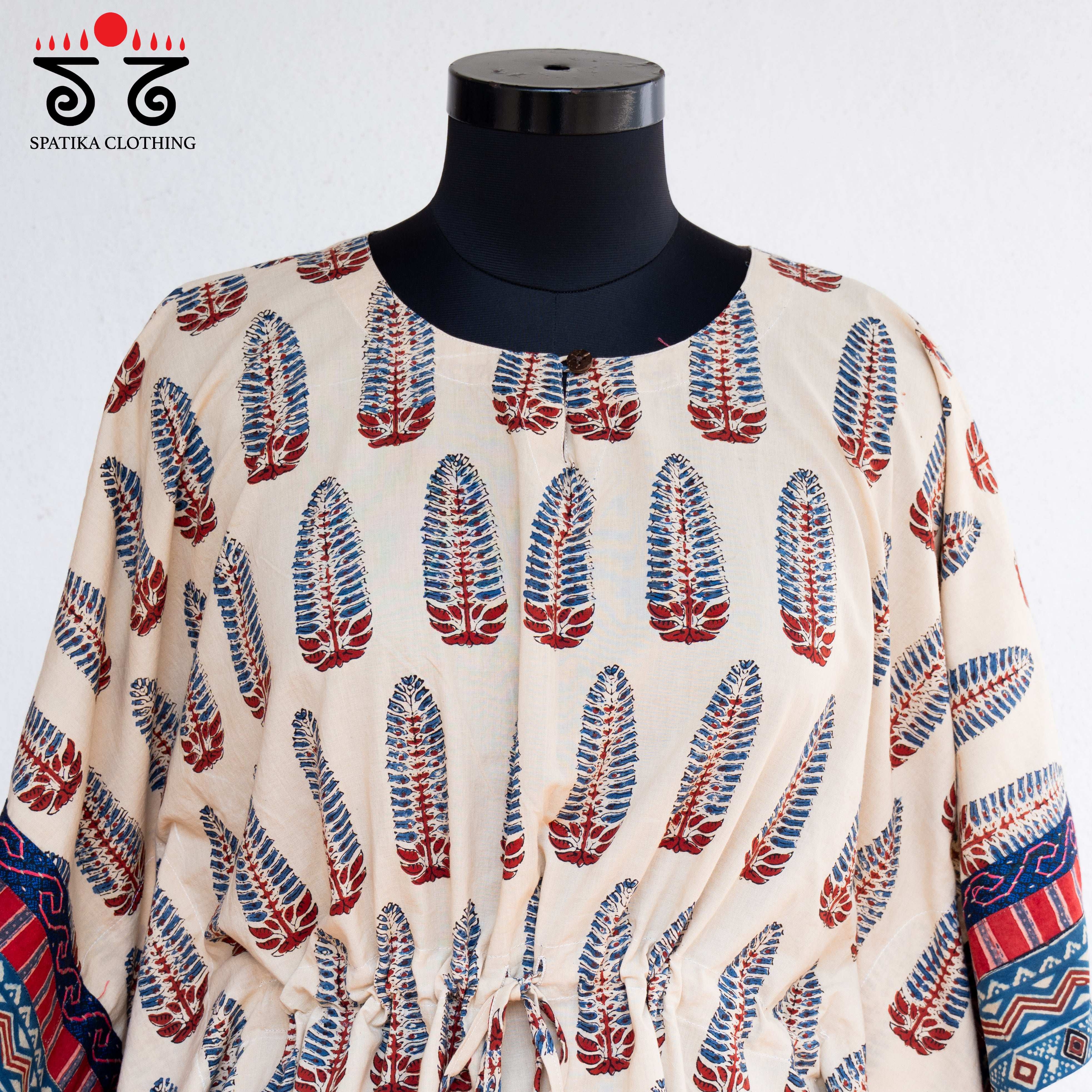 Hand-embroidered Kaftan Top