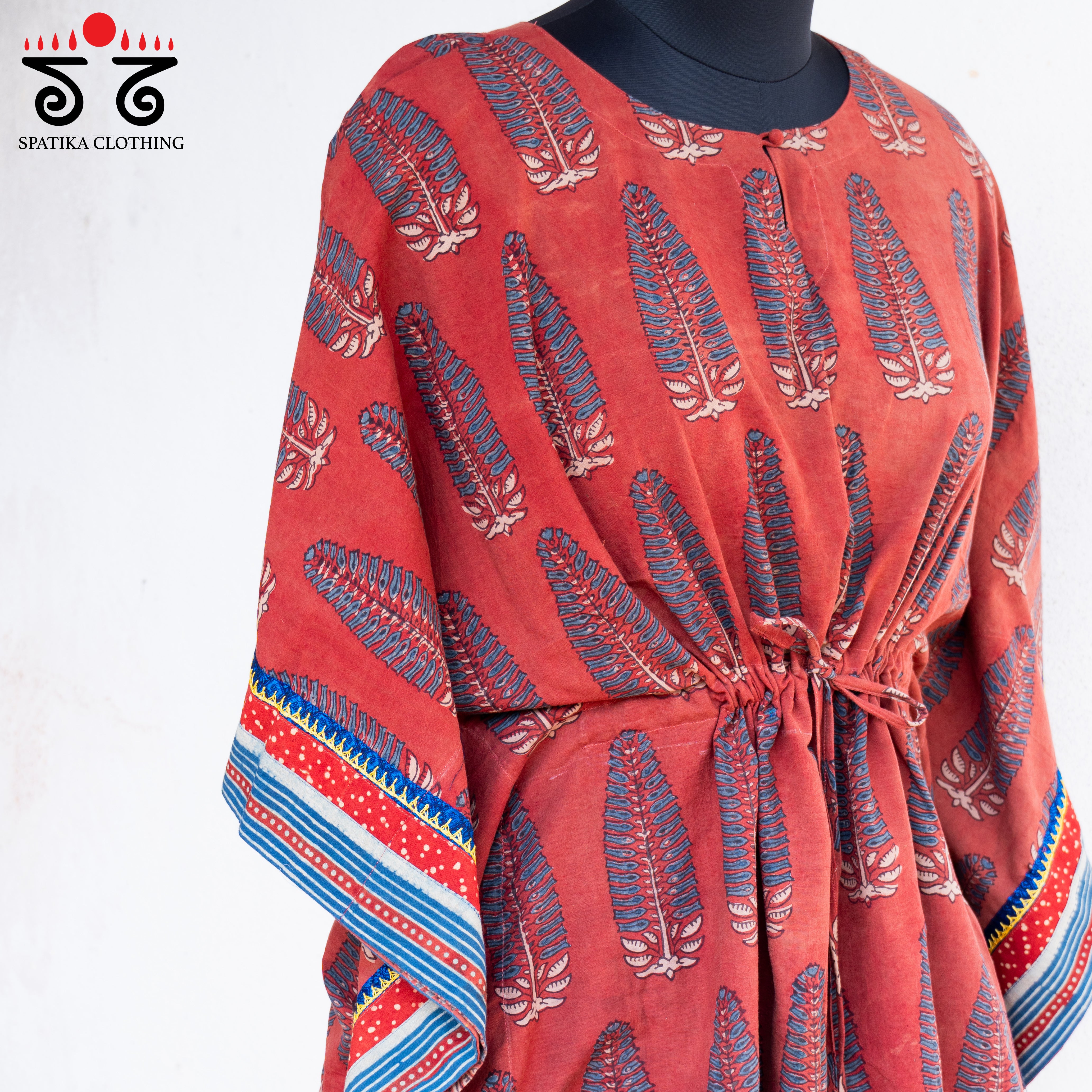 Hand-embroidered Kaftan Top