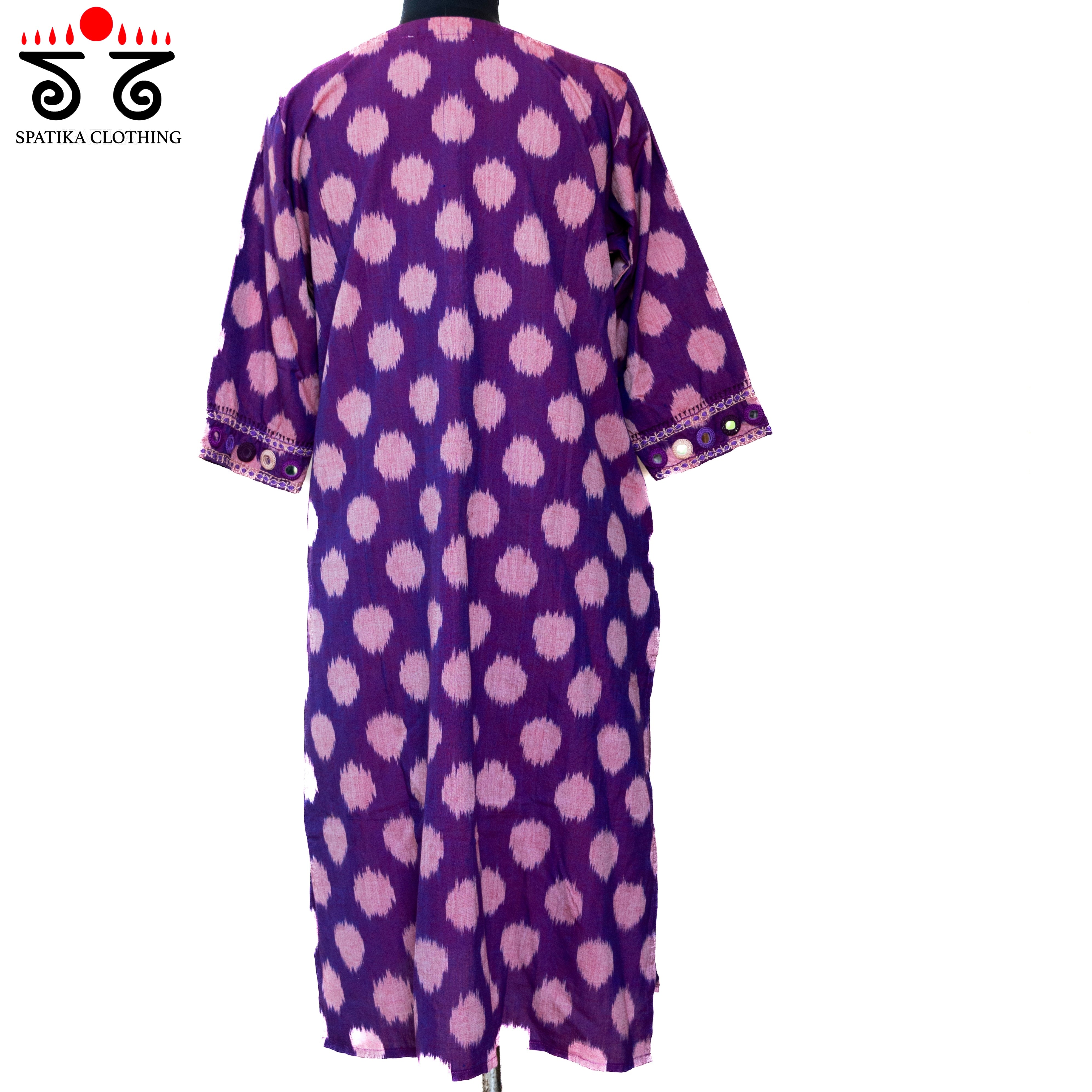 Ikat Hand-embroidered Kurta