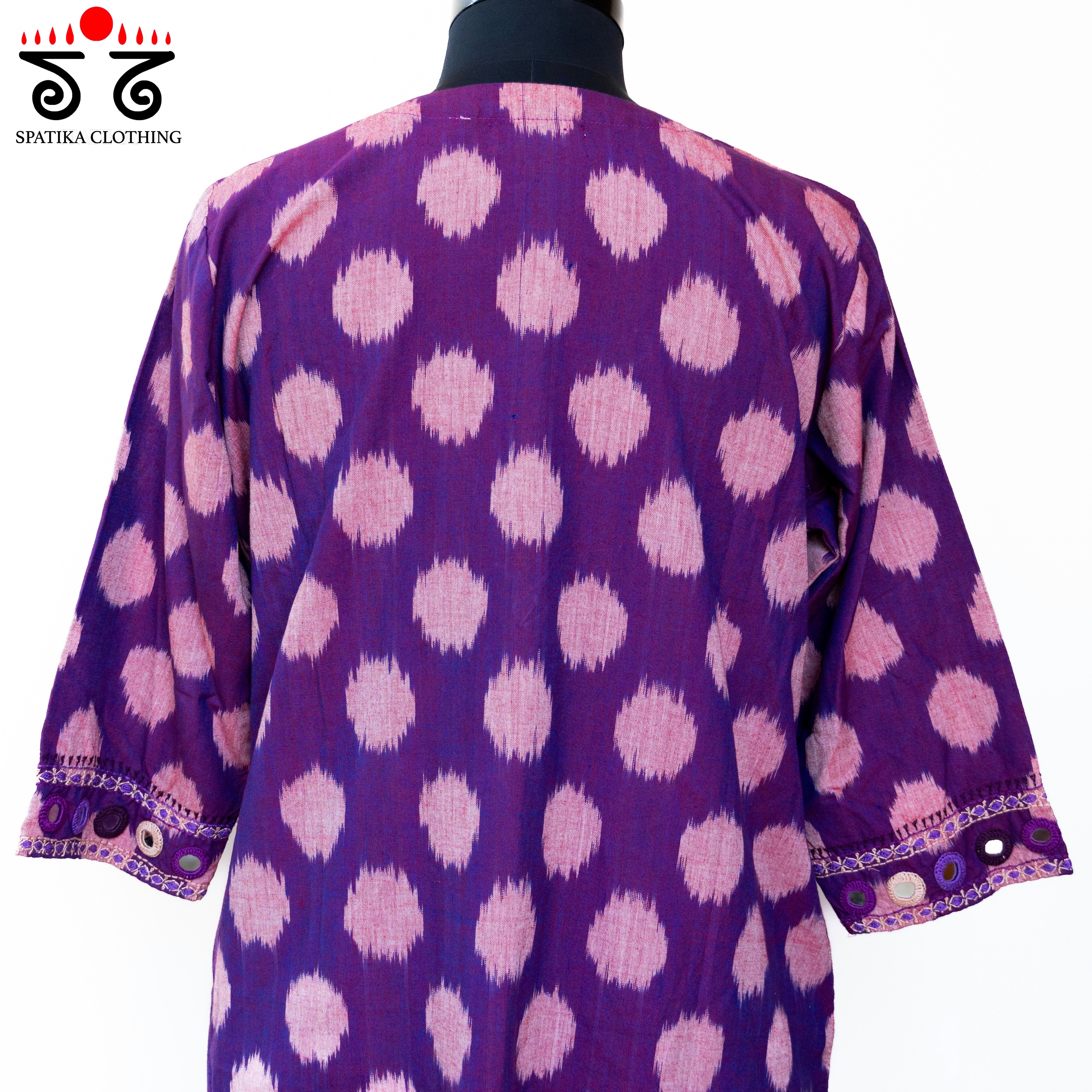 Ikat Hand-embroidered Kurta