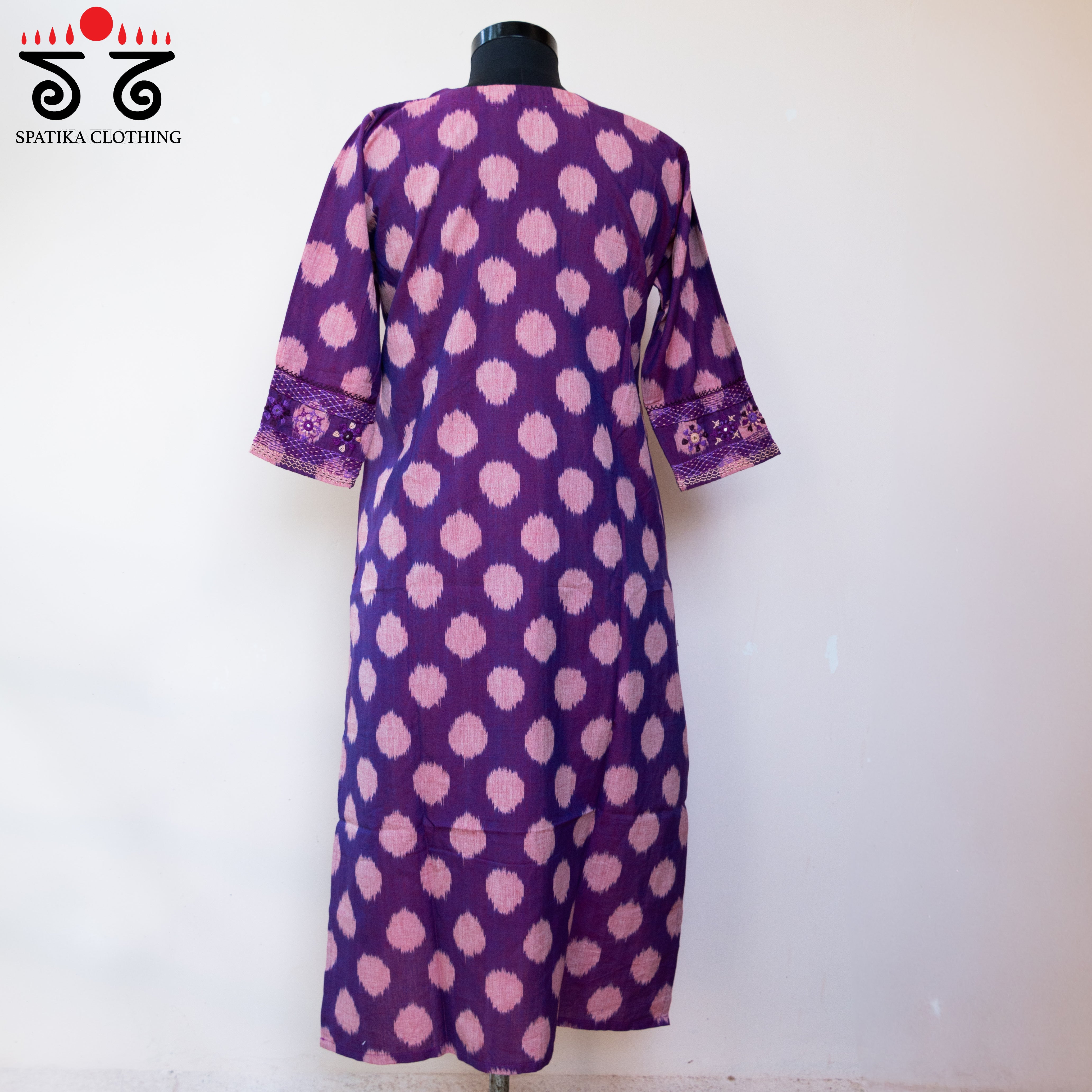 Ikat Hand-embroidered Kurta