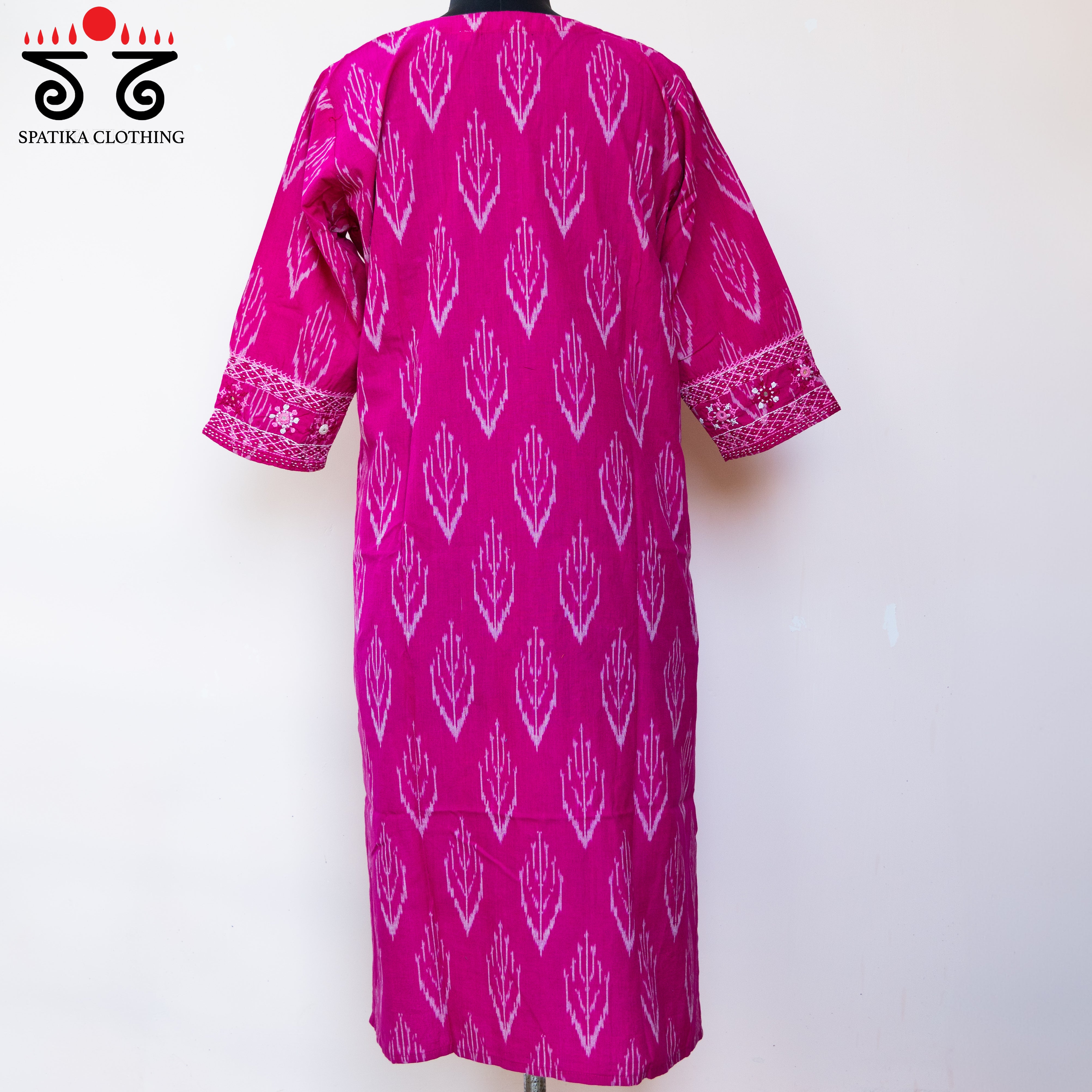Ikat Hand-embroidered Kurta