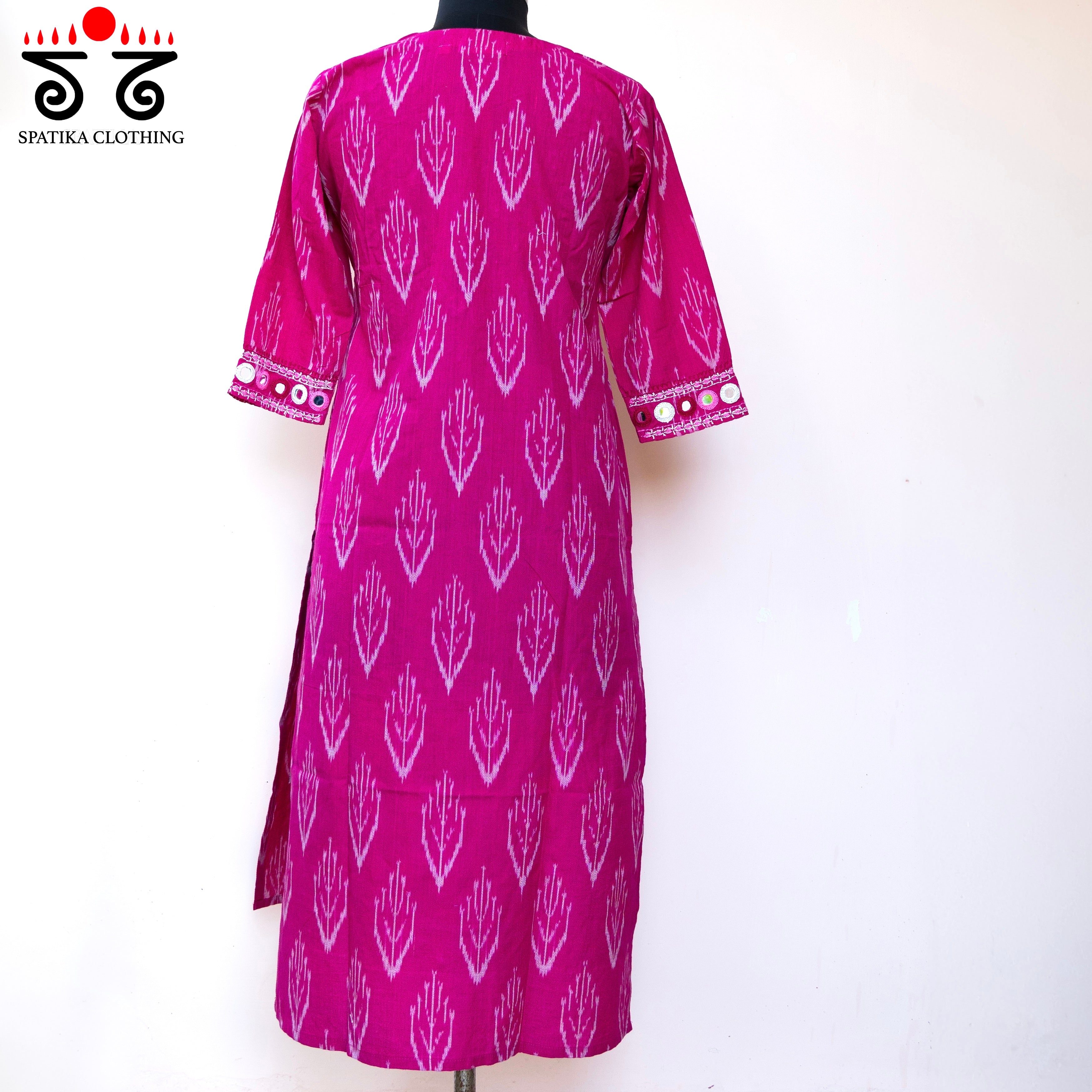 Ikat Hand-embroidered Kurta