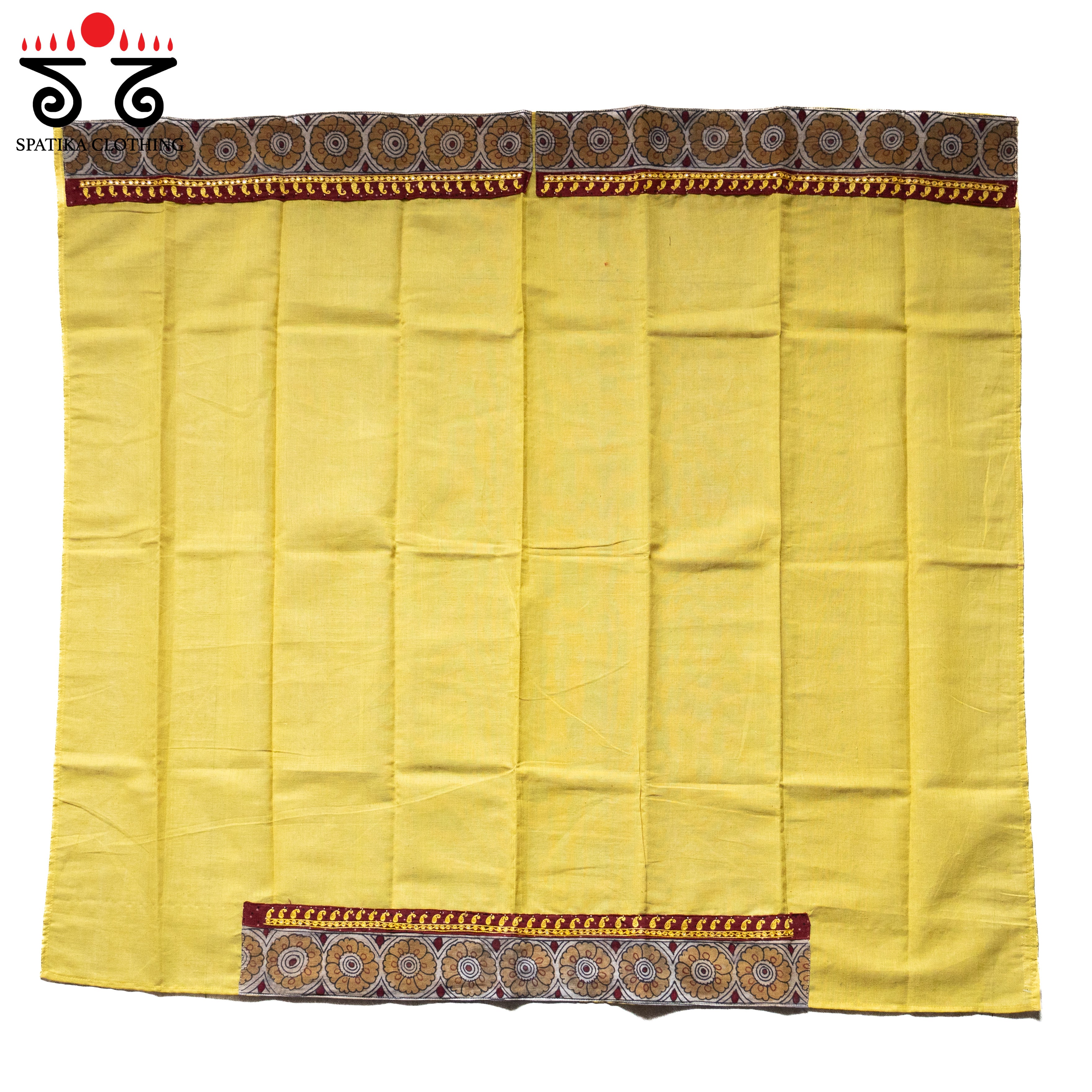 Kalamkari Hand Embroidered Blouse Fabric