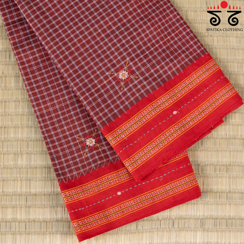 Kunbi Hand - Embroidered Saree