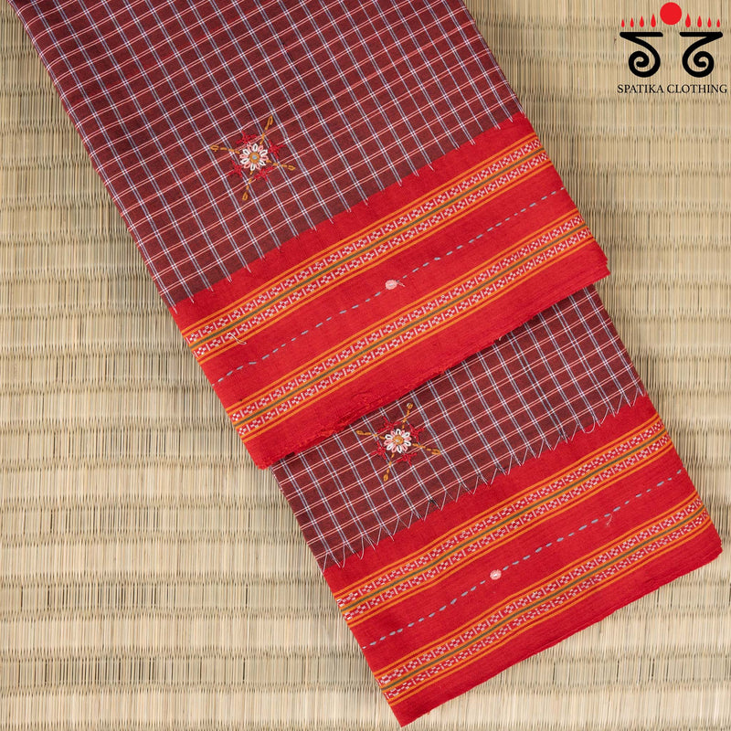 Kunbi Hand - Embroidered Saree