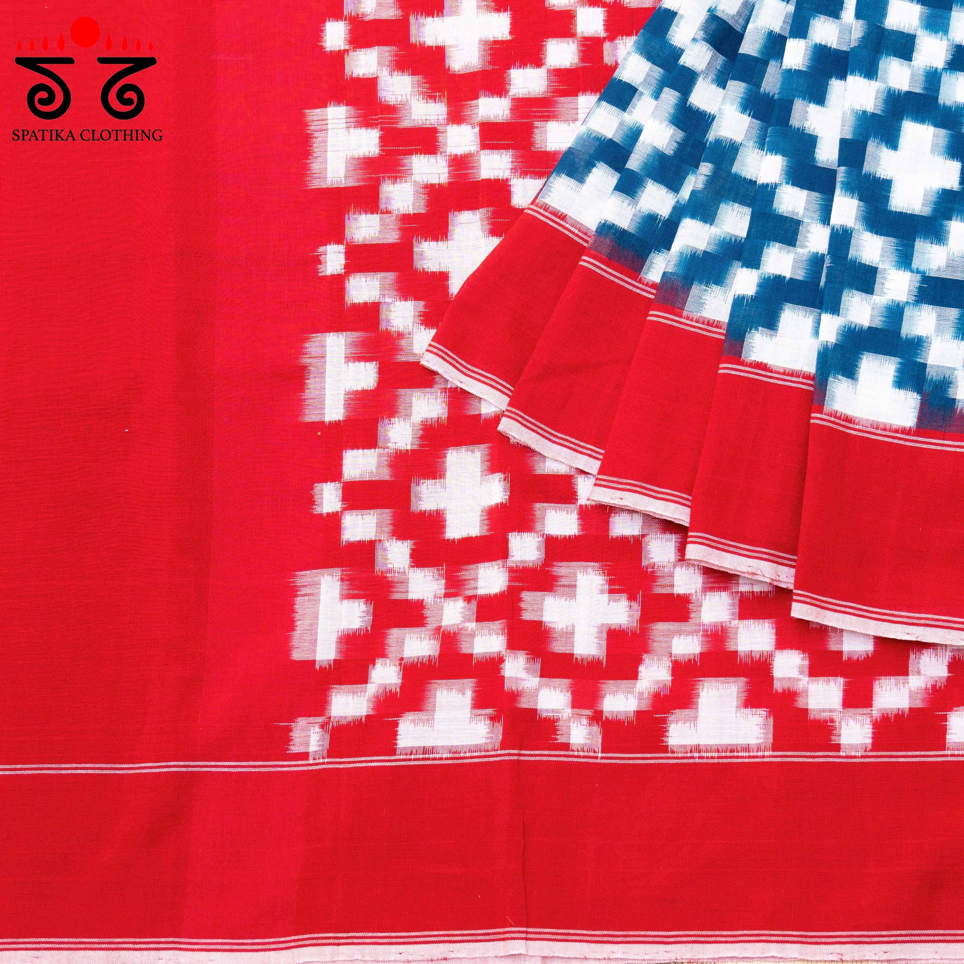Telia Rumal Ikat Cotton Saree