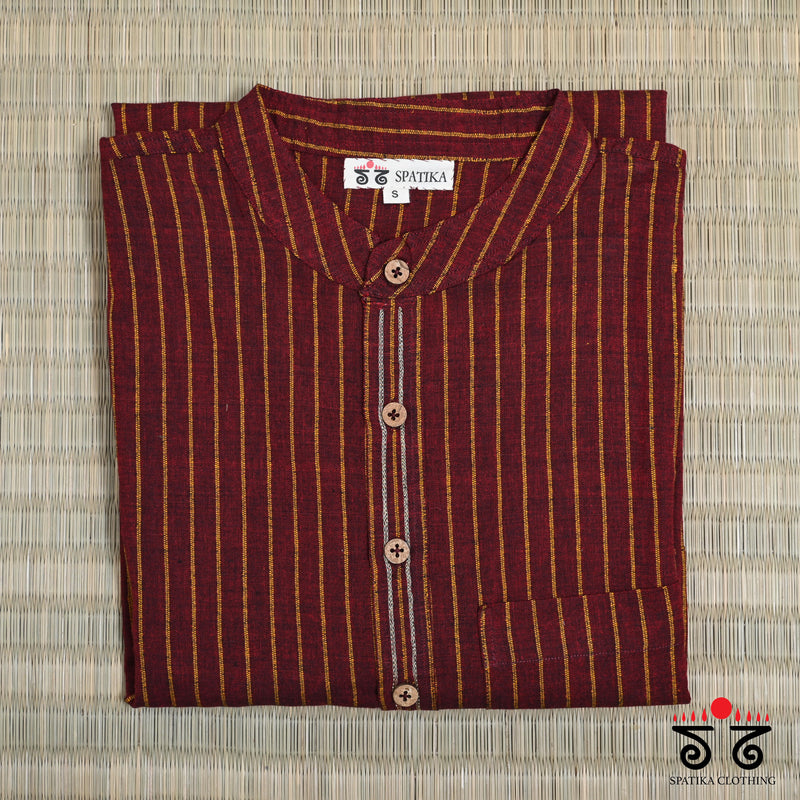 Men's Handwoven Cotton Long Kurta