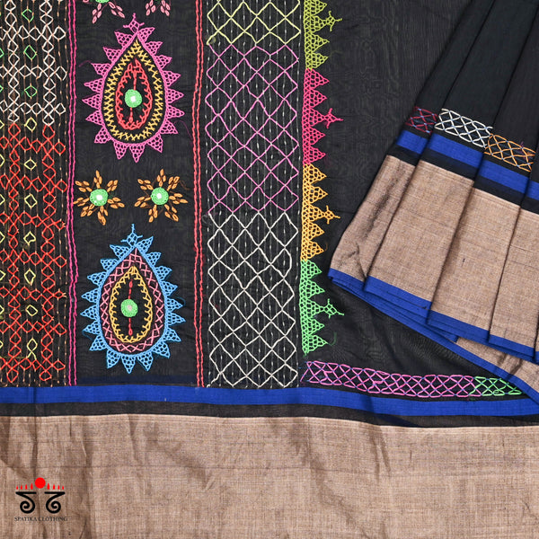 Lambani on Maheshwari Silk Cotton Saree