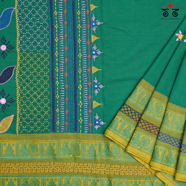 Lambani on Chettinad Cotton Saree