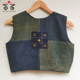 Dots & Stripes - Sleeveless Blouses in Ajrak