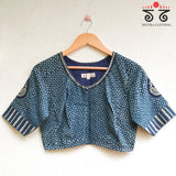 Inlay & Yoke Handcrafted Blouse in Natural Dyes