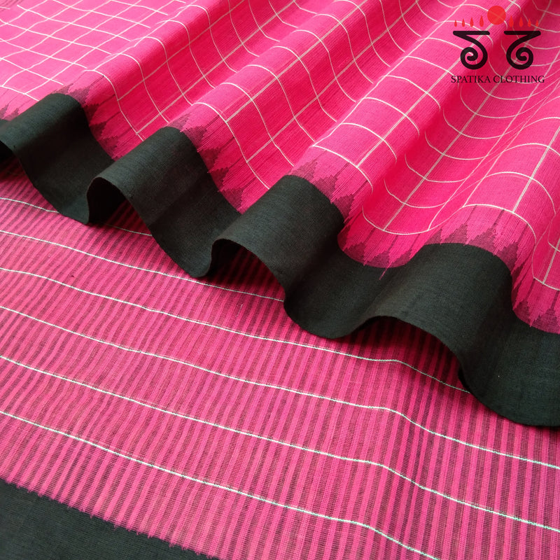 Checkered - Ponduru Handspun Cotton Saree