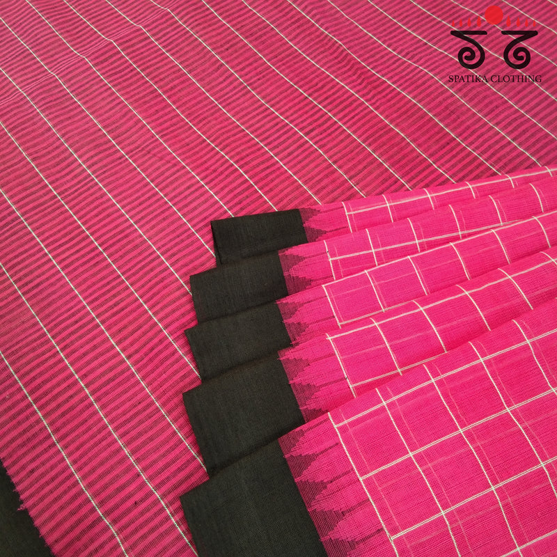 Checkered - Ponduru Handspun Cotton Saree